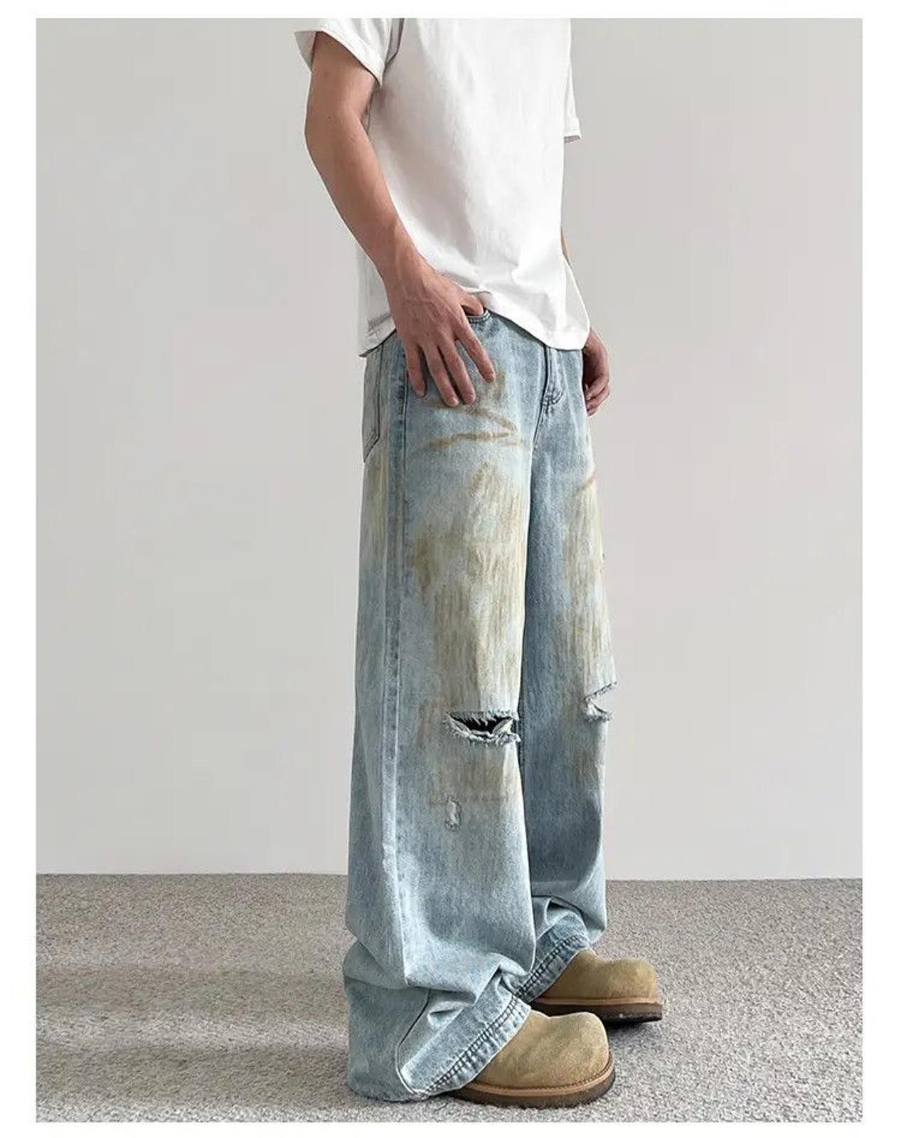 Vintage Stylish Vintage Wide-Leg Jeans Size US 32 / EU 48 - 4 Thumbnail