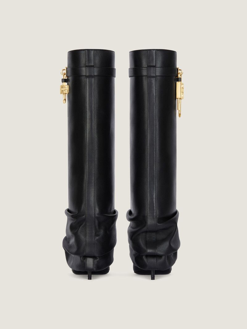 Givenchy o1w1db10126 Shark Lock Stiletto Boots in Black Size US 11 / IT 41 - 5 Thumbnail