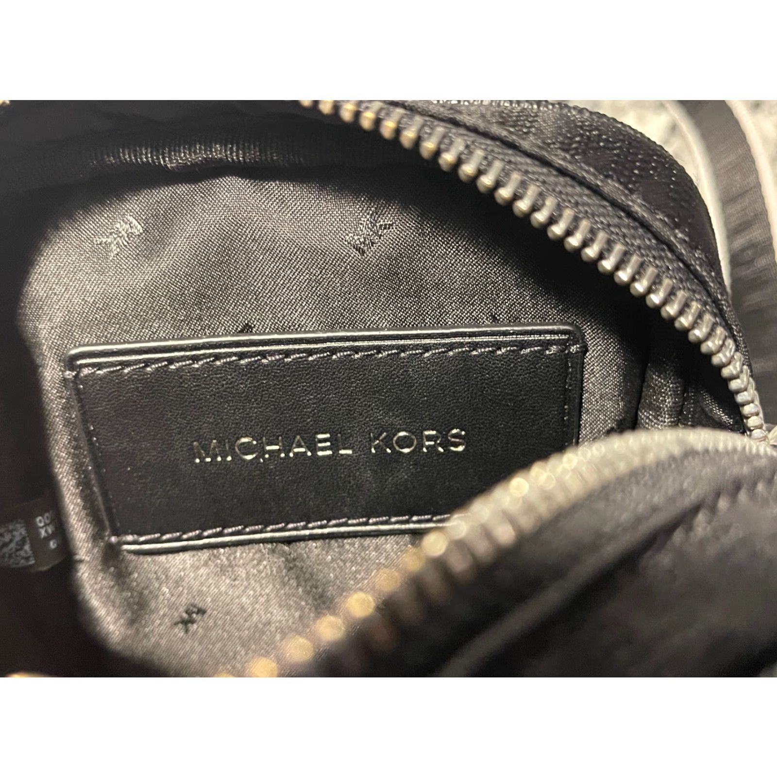 Michael Kors Michael Kors Kent Logo Jacquard Smartphone Crossbody Bag Black, Small, Women's Crossbody, Nylon, Logo, Elliot Model Size ONE SIZE - 6 Thumbnail