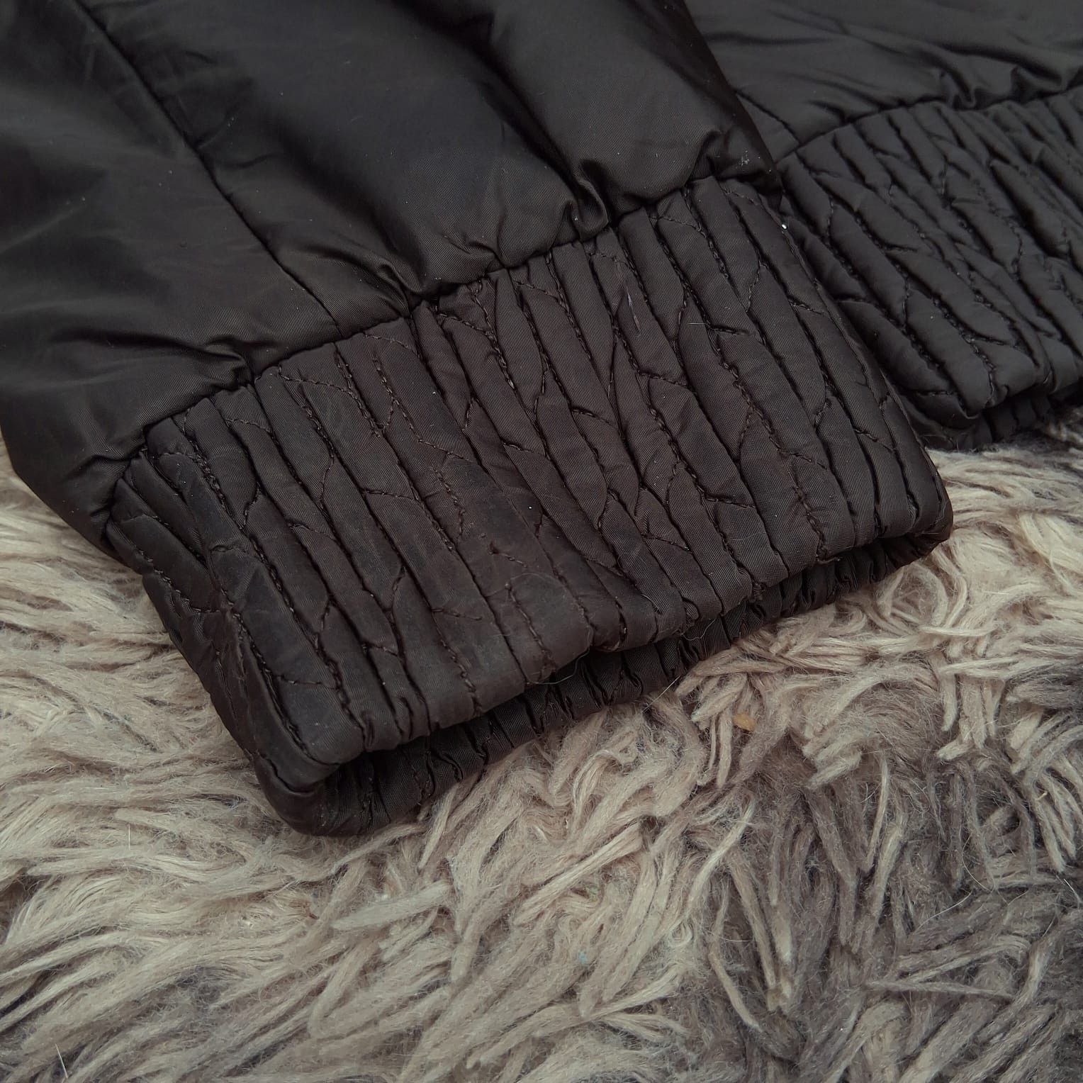 Prada Vintage Prada Sport Nylon Padded Jacket w/ Real Fur Collar Size US M / EU 48-50 / 2 - 5 Thumbnail