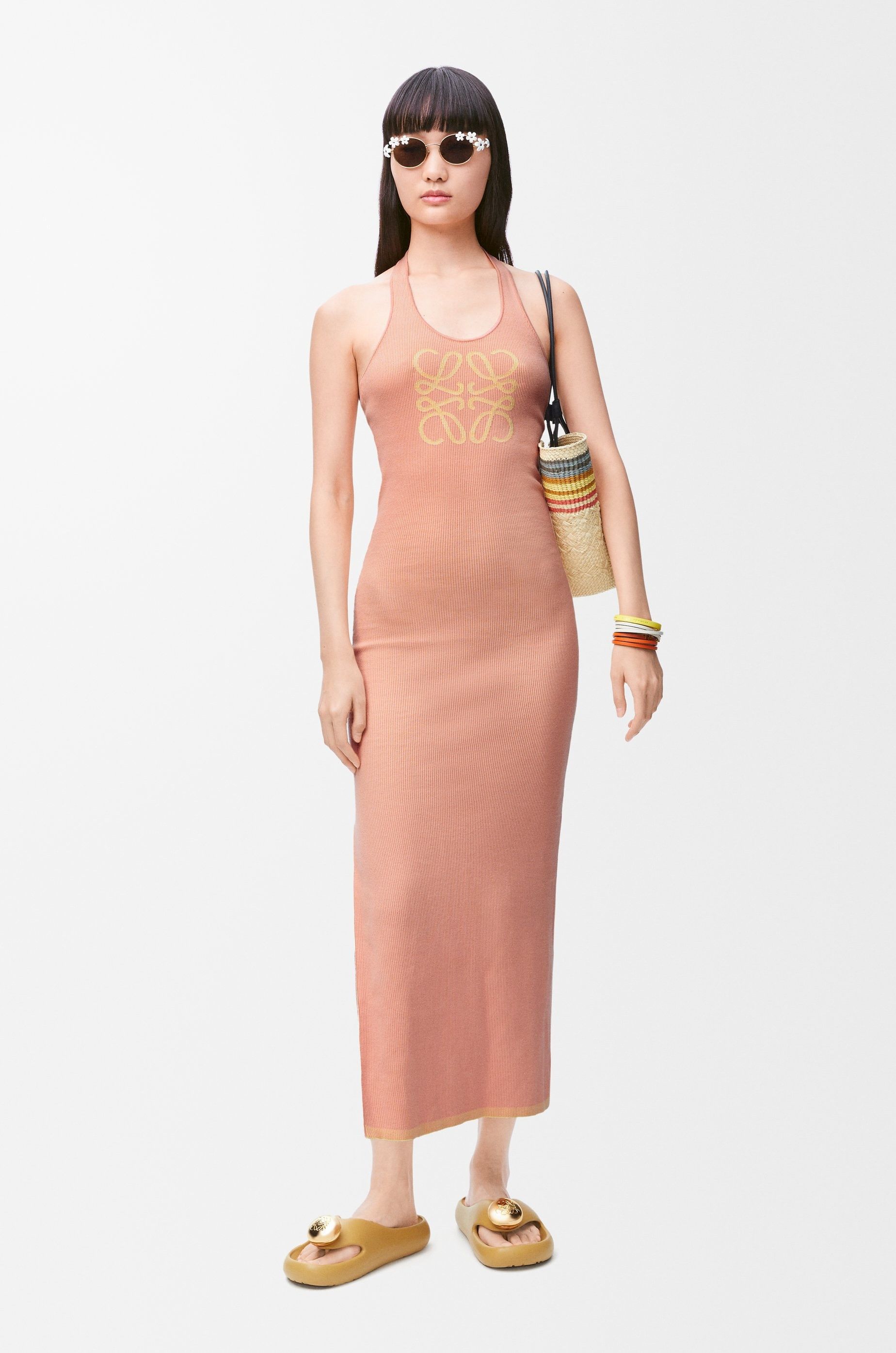 Loewe o1in1g0426 Tank Dress in Pink/Yellow Size L / US 10 / IT 46 - 2 Thumbnail