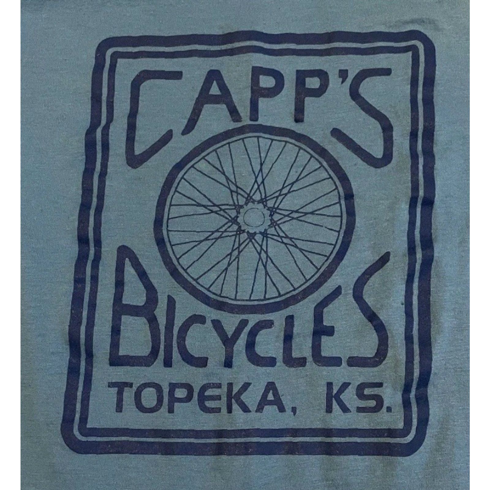 Vintage VINTAGE 70s Capps Bicycles Topeka Kansas Faded Shirt XS Blue Bike Race Cycling Grunge Size US XS / EU 42 / 0 - 3 Thumbnail