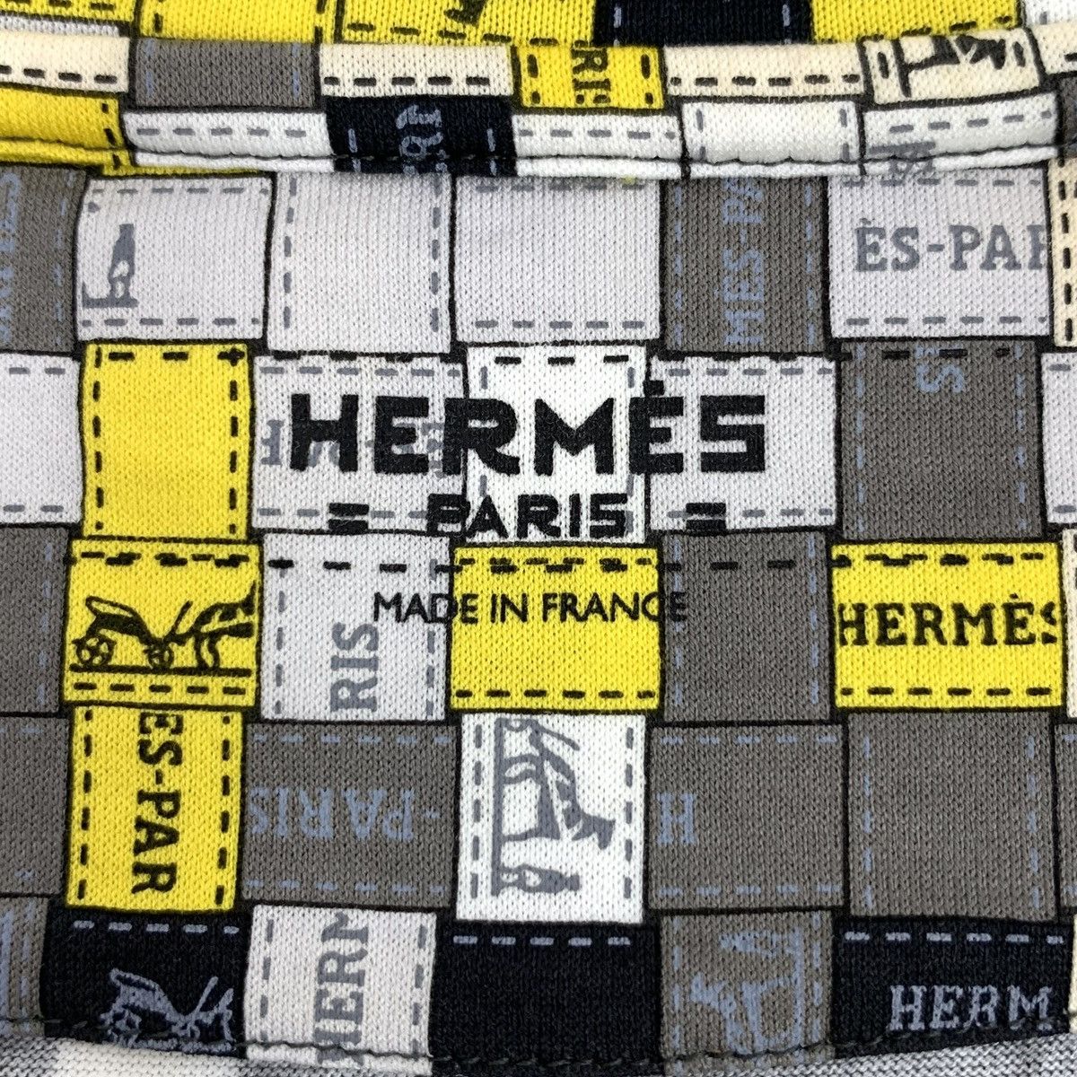 Hermes Hermes Color Block Logo Cotton Crew Neck T-Shirt K26WX Size S / US 4 / IT 40 - 5 Thumbnail