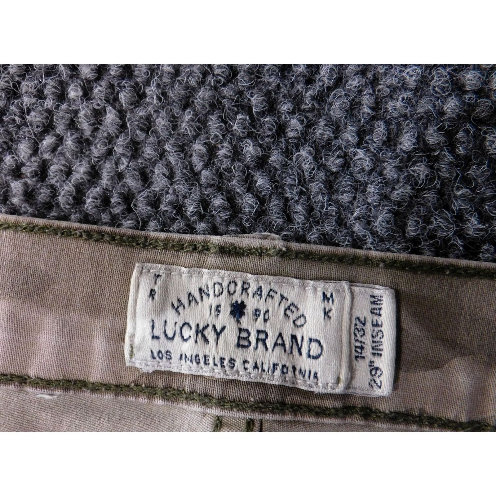 Lucky Brand Lucky Brand Charlie Skinny Cargo Pants Womens 14 Green Camouflage Ankle Zip Pockets Belt Loops Zip Fly 29in Inseam Mens? Size 36" / US 14 / IT 50 - 6 Thumbnail