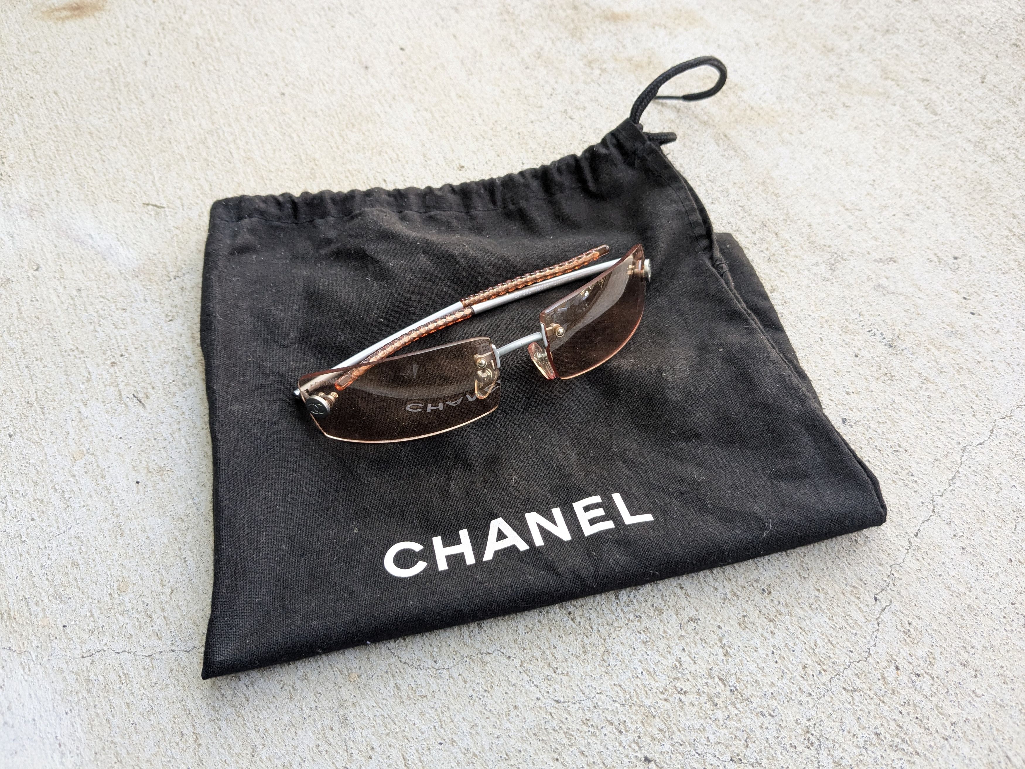 Chanel Chanel Sunglasses CH007 Orange Titanium Rimless Silver Size ONE SIZE - 1 Thumbnail