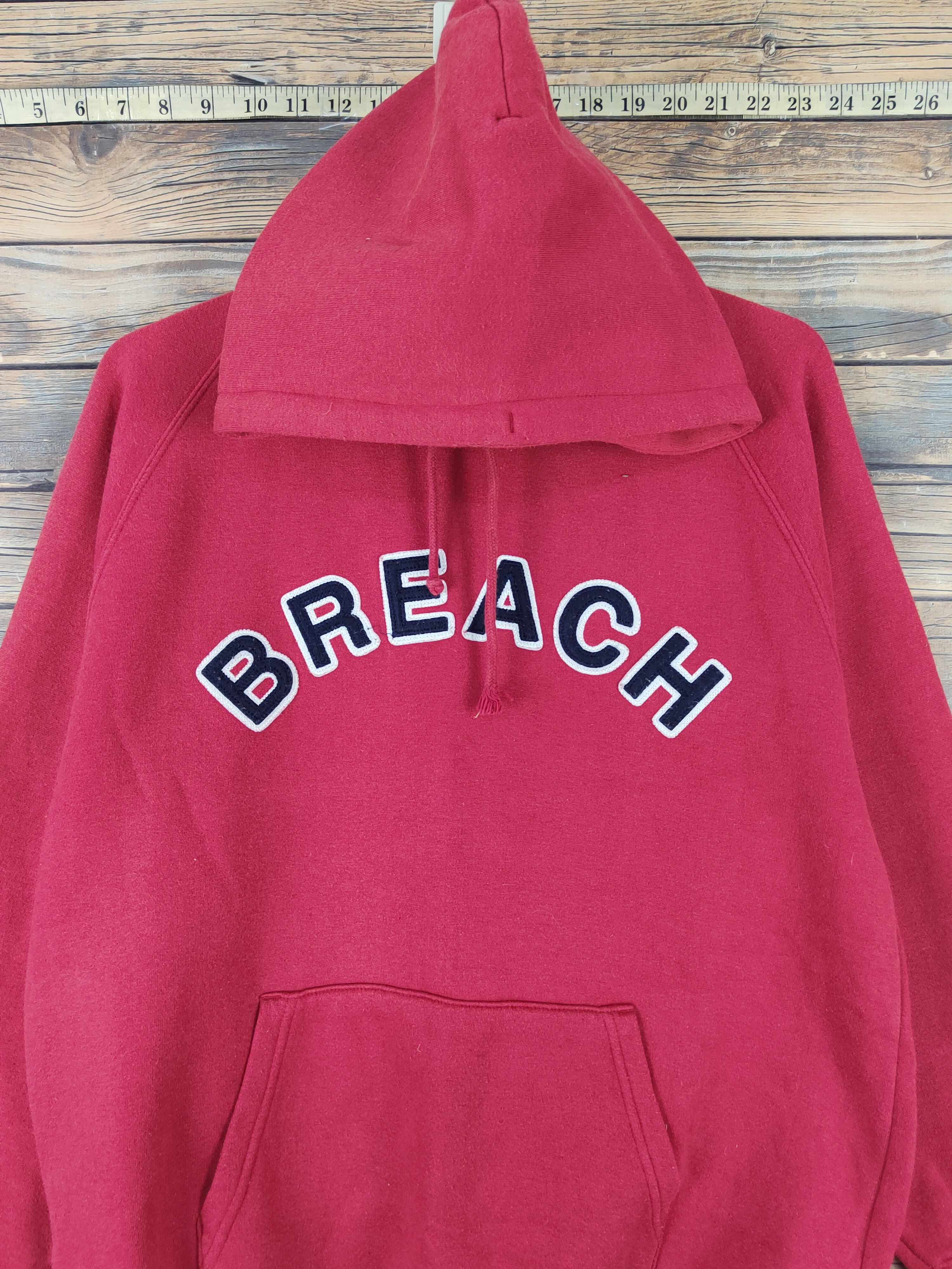 Japanese Brand Modern Label Red Hoodie Sweatshirts #W1291 Size US M / EU 48-50 / 2 - 2 Thumbnail