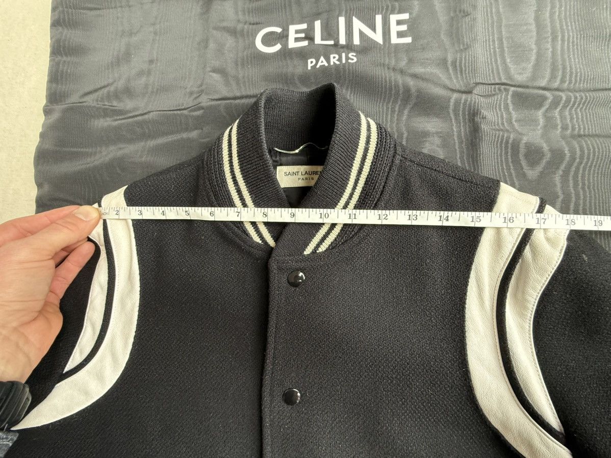 $2890 🤑 Saint Laurent classic teddy jacket 46 black white