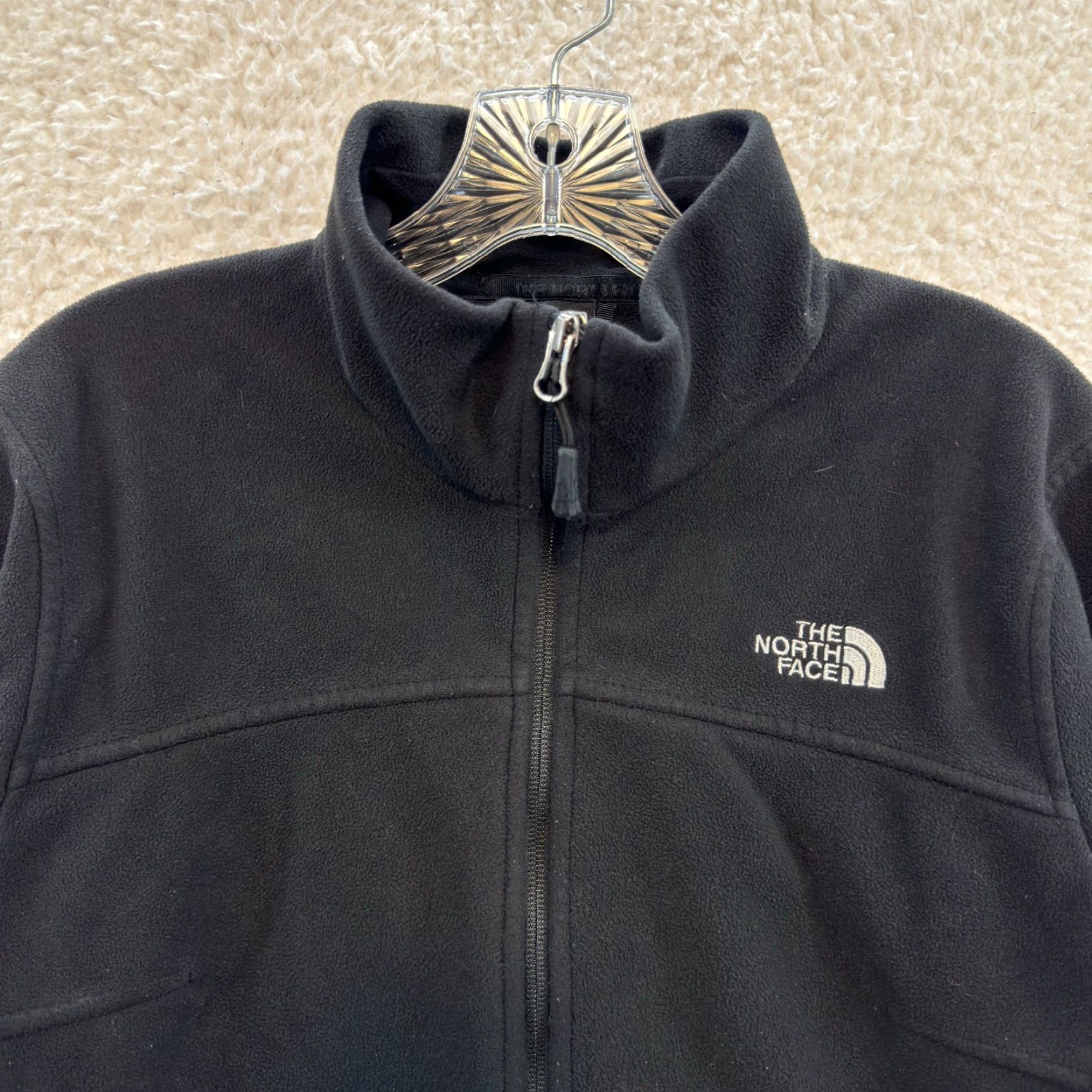 The North Face North Face Fleece Jacket Womens Large Black Logo Full Zip Sweater Size L / US 10 / IT 46 - 3 Thumbnail