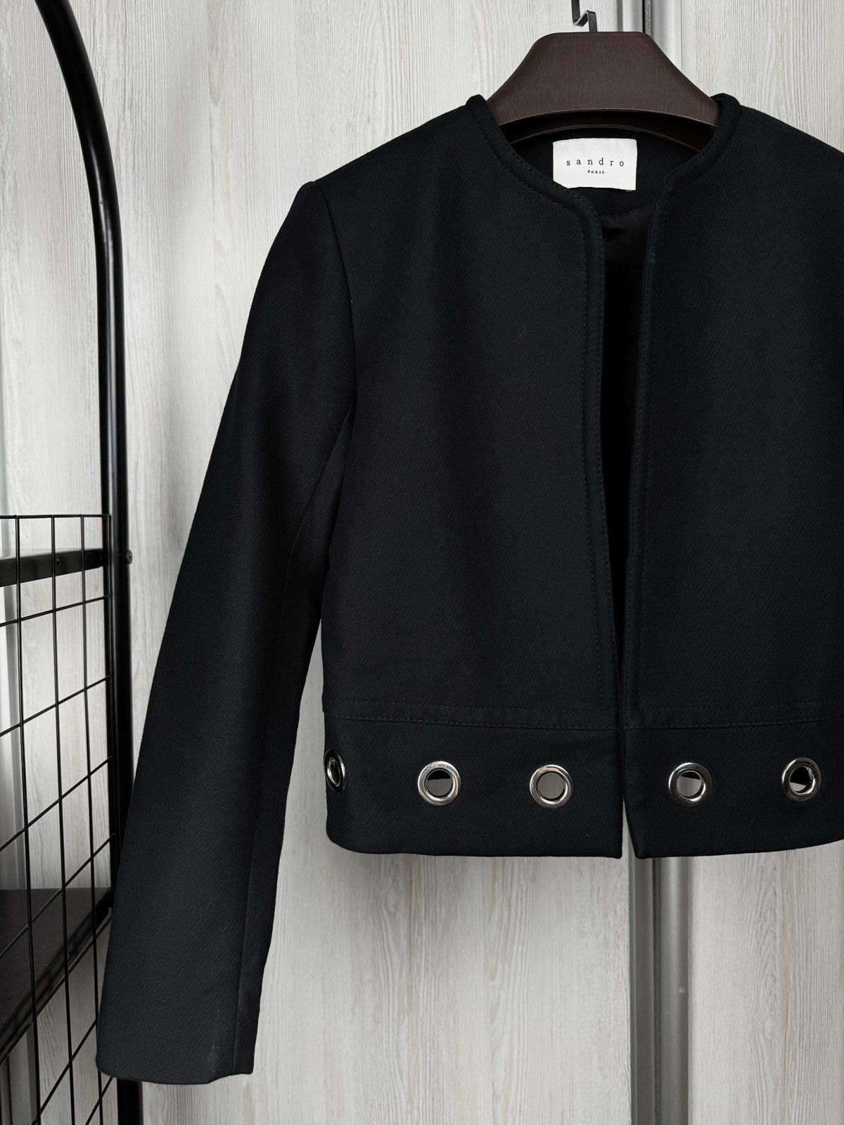 Sandro Sandro Paris black cotton spring summer 2020 blazer jacket Size XS / US 0-2 / IT 36-38 - 3 Thumbnail