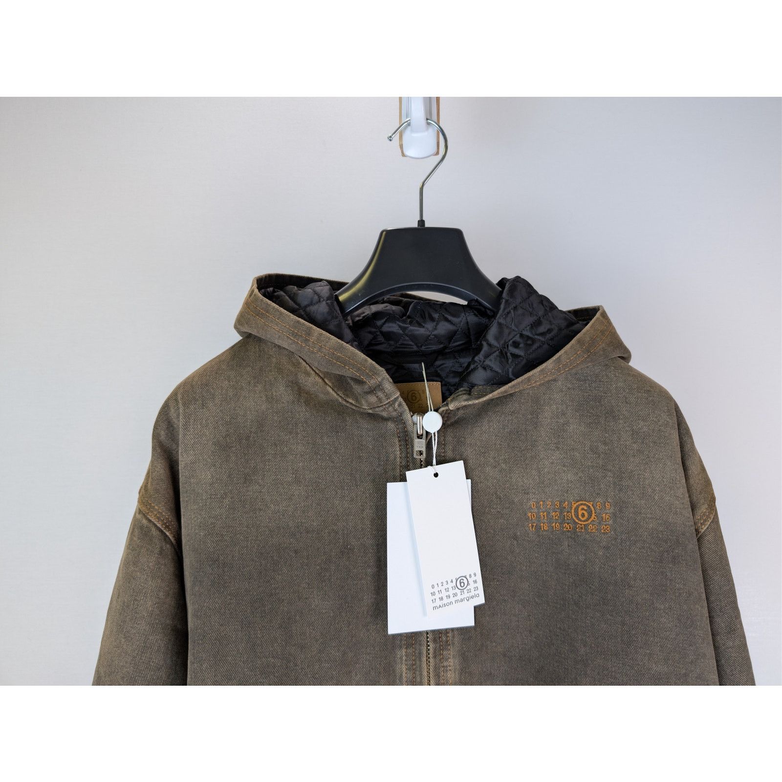 Maison Margiela o1rshd1 MM6 Hooded Hoodie Denim Jacket in Brown Size US M / EU 48-50 / 2 - 2 Thumbnail