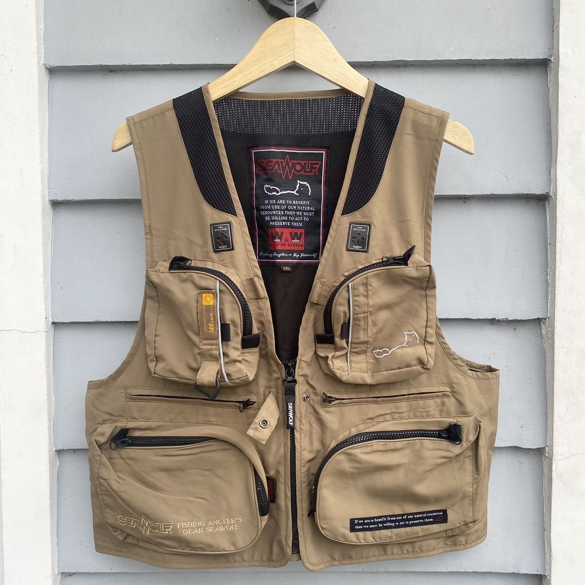 Hunter × Japanese Brand × Vintage SeaWolf Hunters Fishing Angler’s Gear Multi Pocket Vest Size US XXL / EU 58 / 5 - 1 Thumbnail
