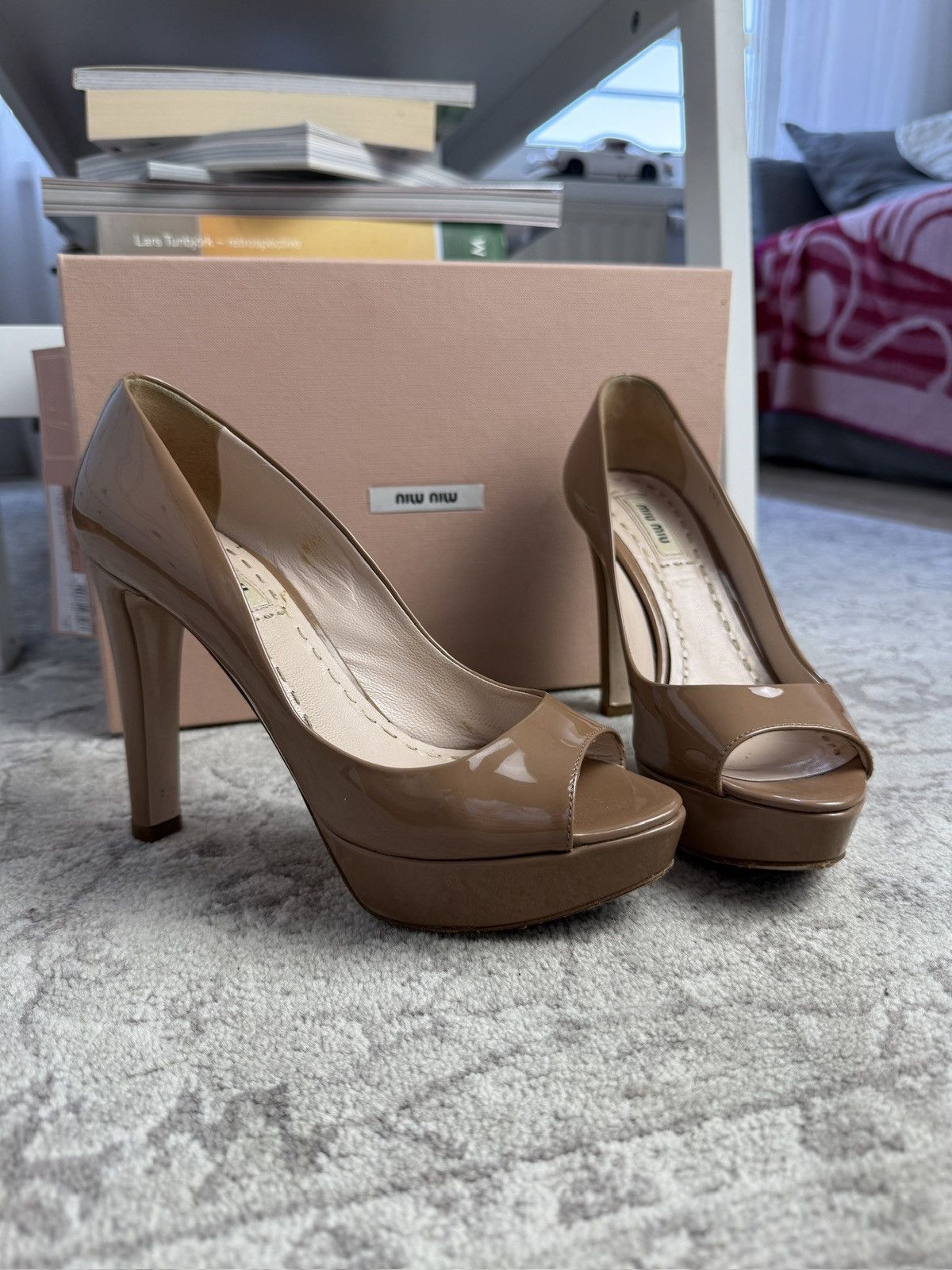 Designer × Miu Miu Miu Miu leather high heels US4.5 designer luxury old money Size US 4.5 / IT 34.5 - 1 Thumbnail