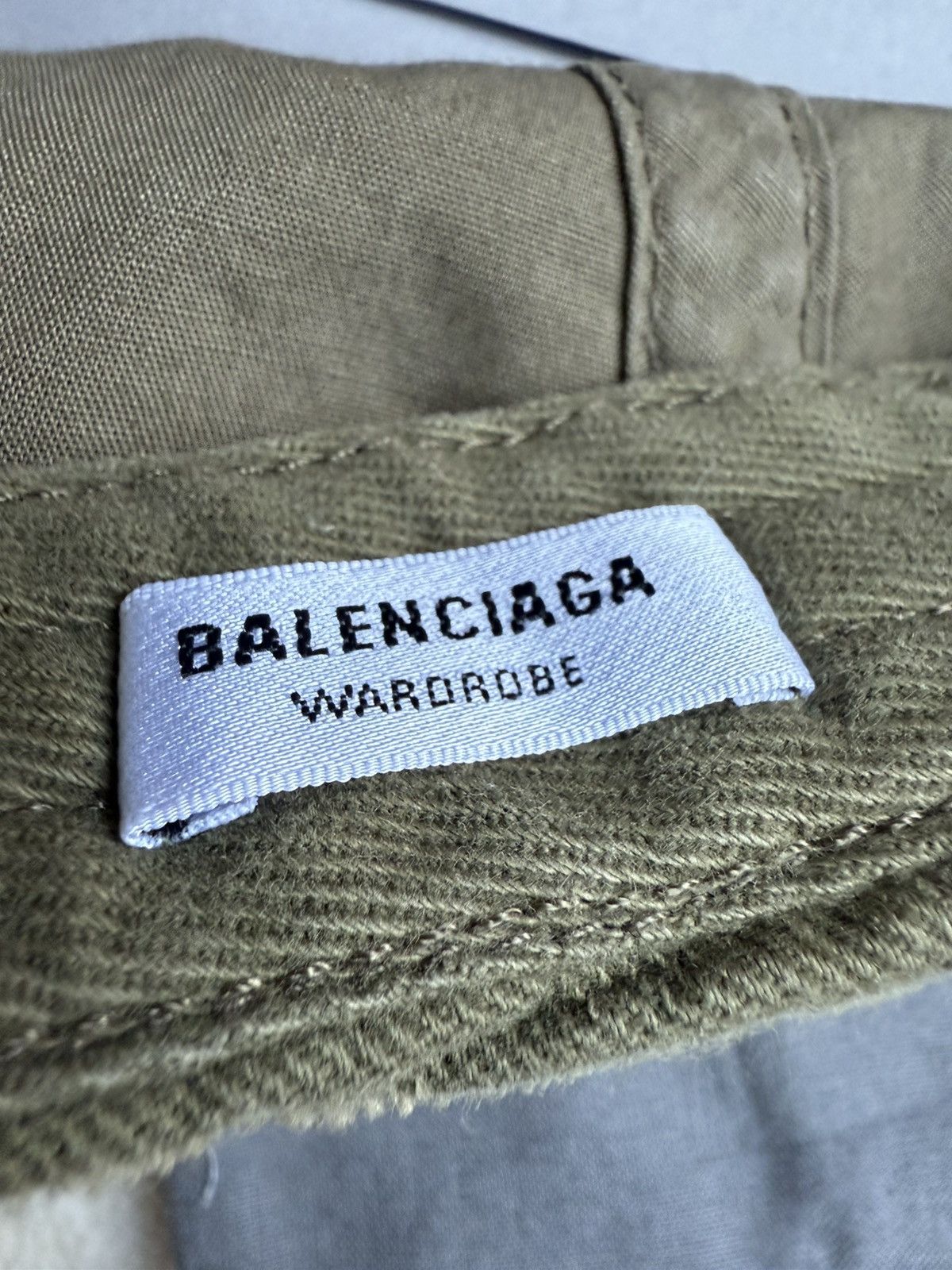 Balenciaga Balenciaga x Demna khaki military logo cap hat Grail L Size ONE SIZE - 14 Thumbnail