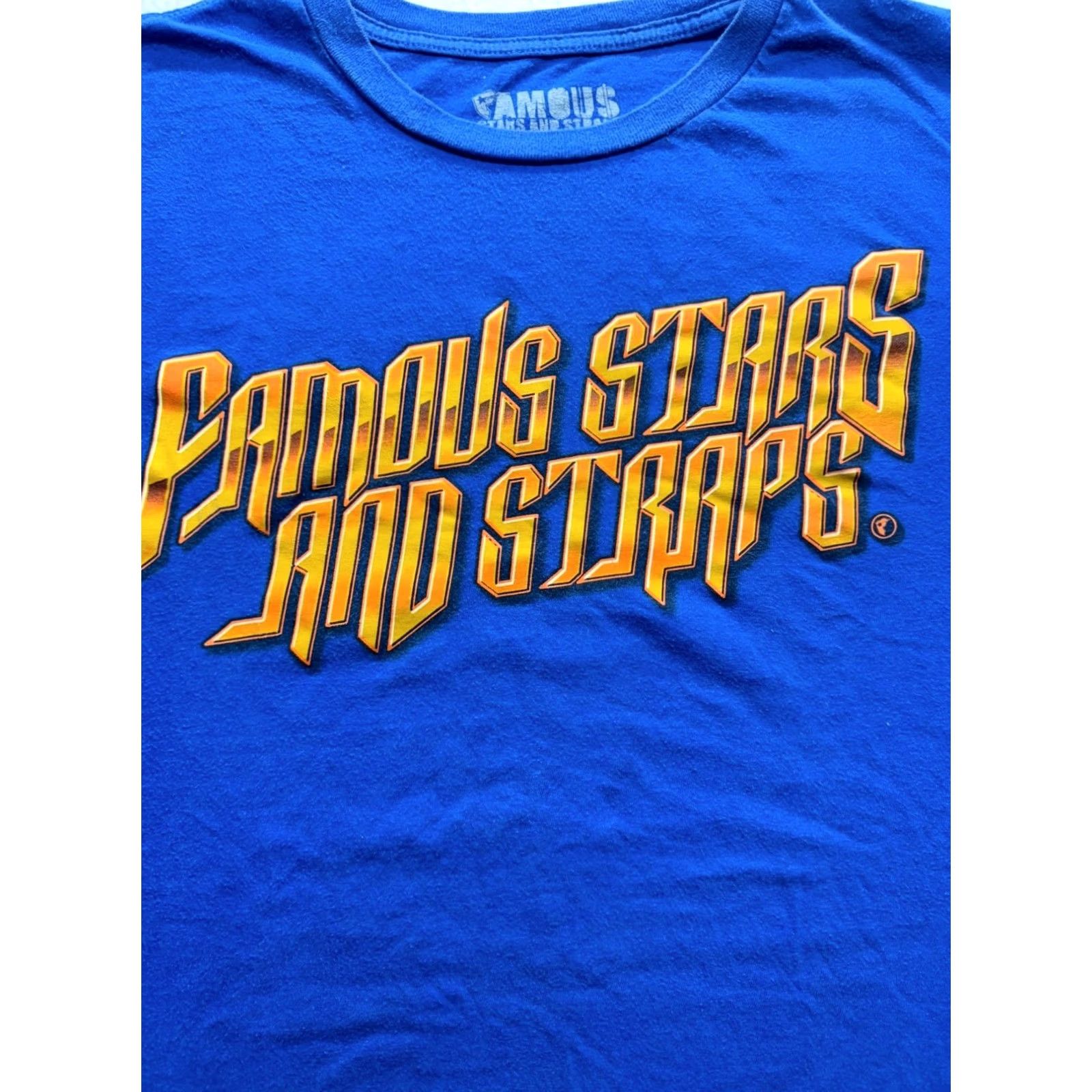 Vintage Famous Stars and Straps T-Shirt 2XL Mens Blue 100% Cotton Strap Graphic Vintage? Size US XXL / EU 58 / 5 - 3 Thumbnail