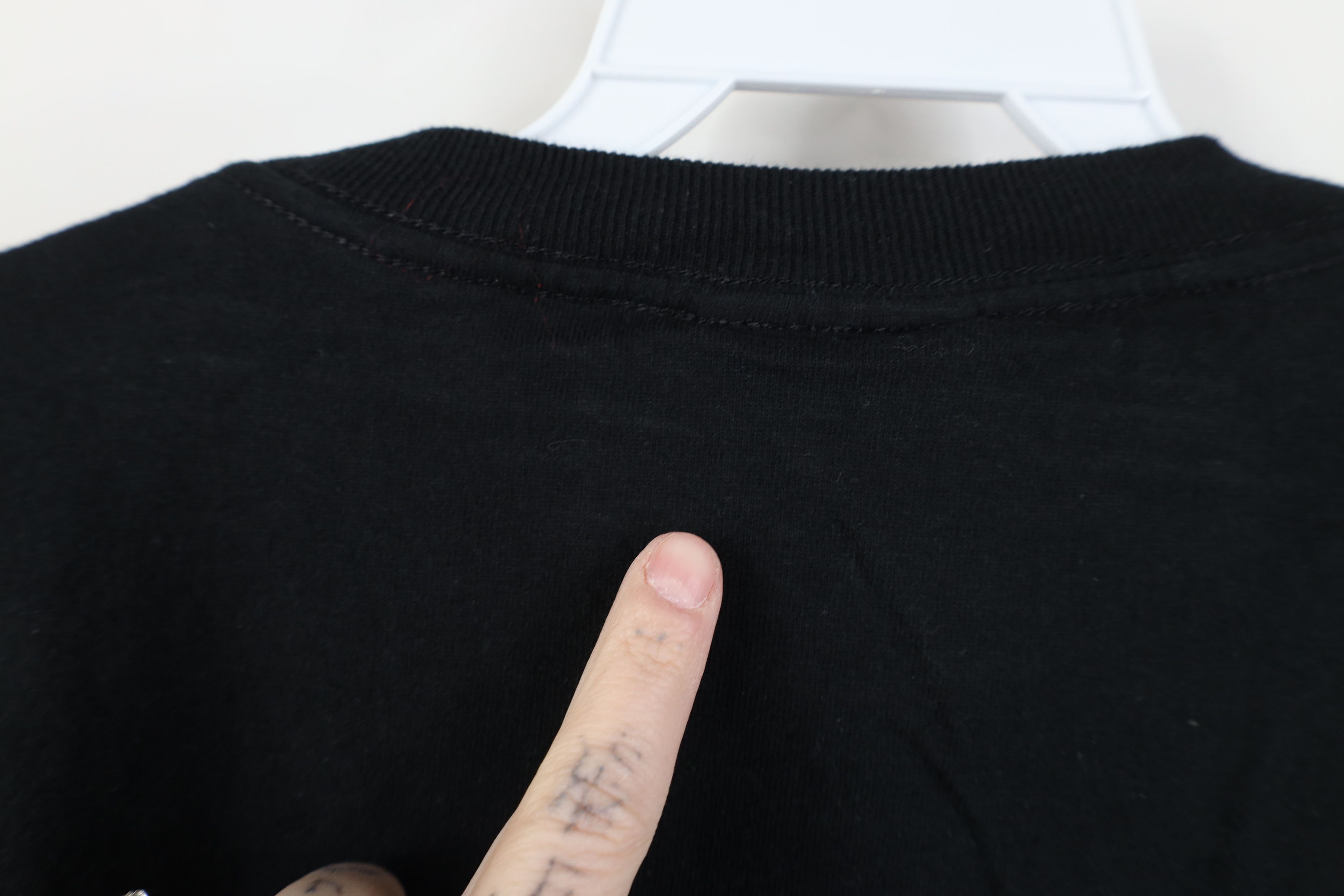 Vintage Vintage 90s Y2K Streetwear Blank Heavy Cotton T-Shirt Black Size US XL / EU 56 / 4 - 9 Thumbnail