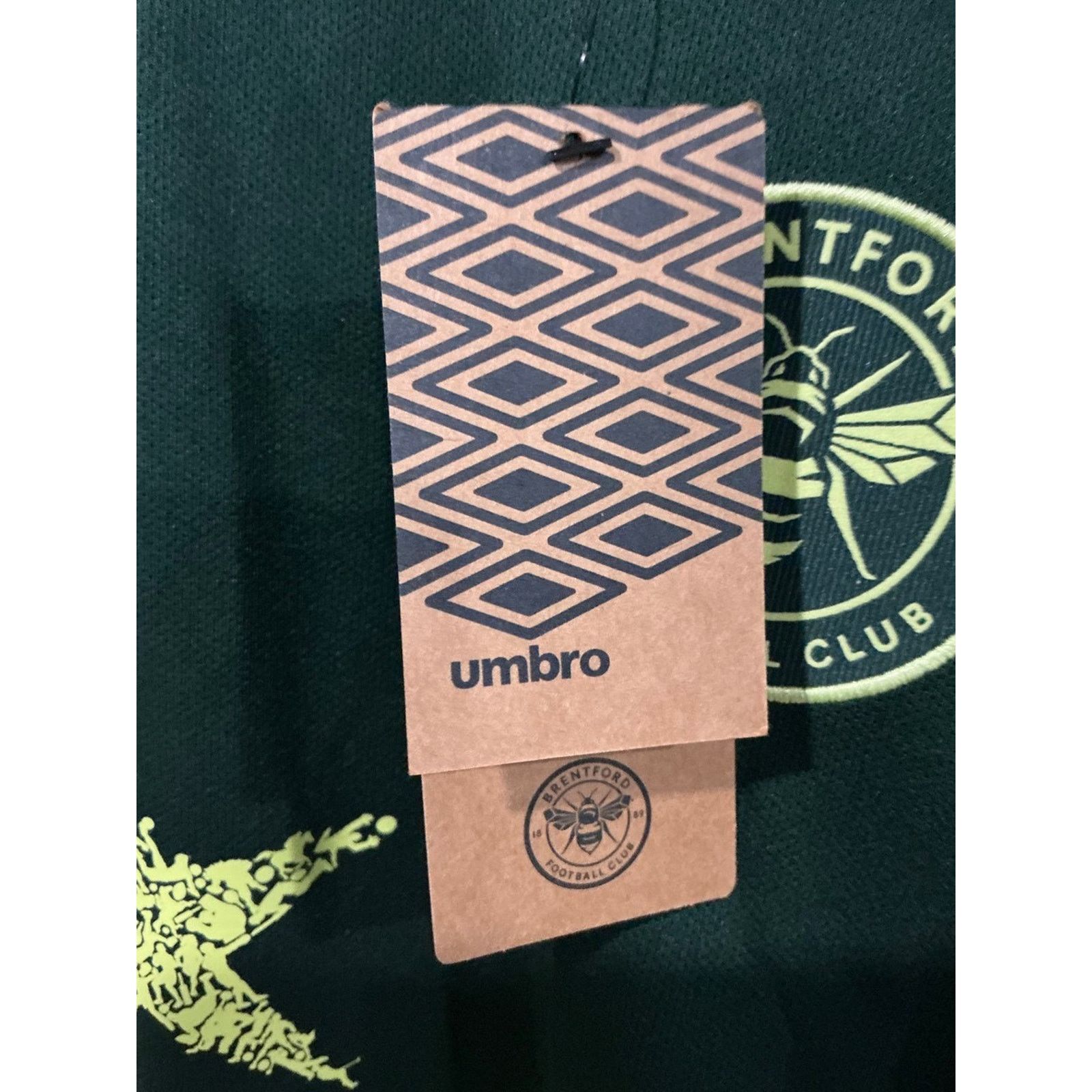 Umbro Umbro Brentford FC Third Kit Replica Jersey Black/Green Sz S Size US S / EU 44-46 / 1 - 2 Thumbnail