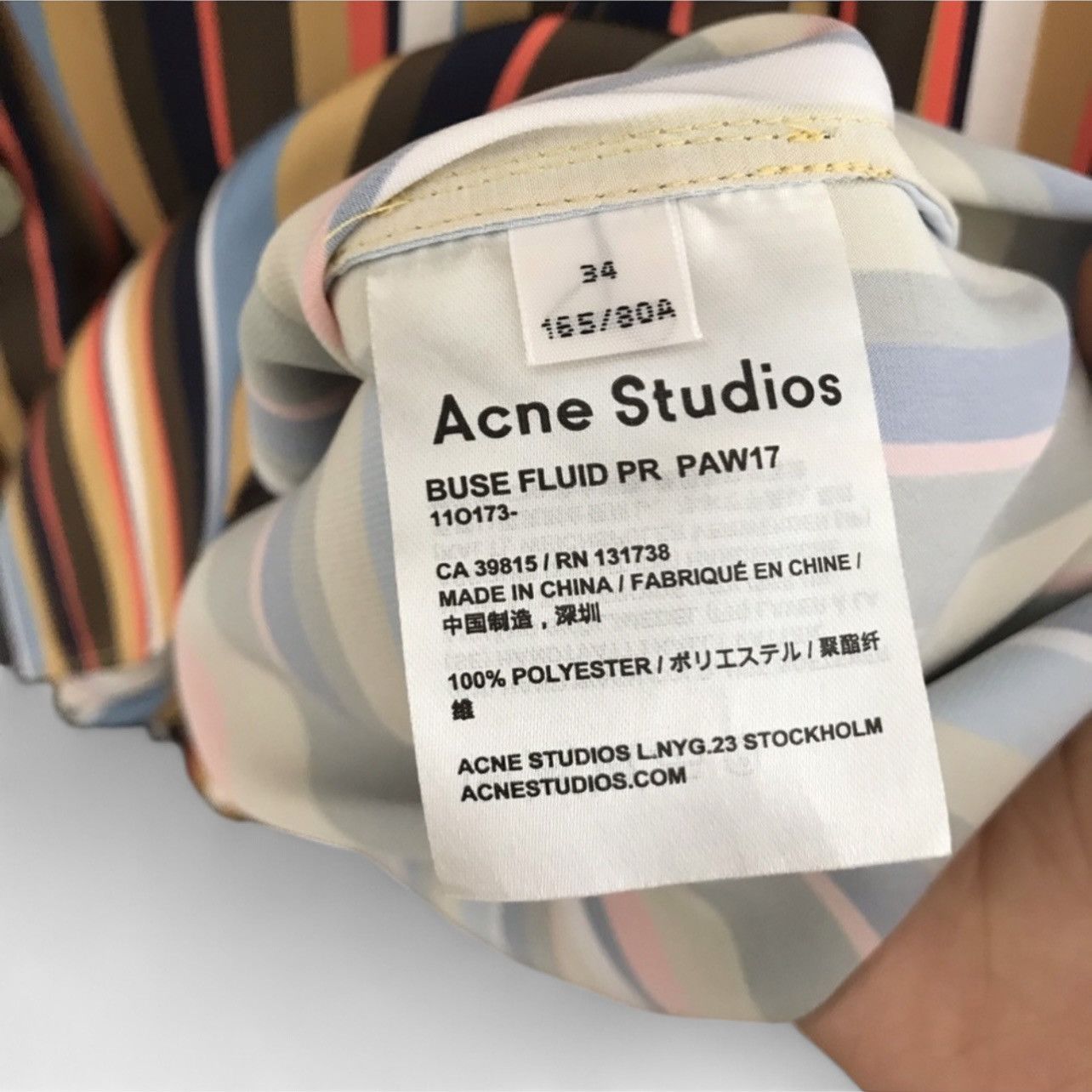 Acne Studios Acne Studios Blouse Buse Fluid PR PAW17 Size XS / US 0-2 / IT 36-38 - 4 Thumbnail