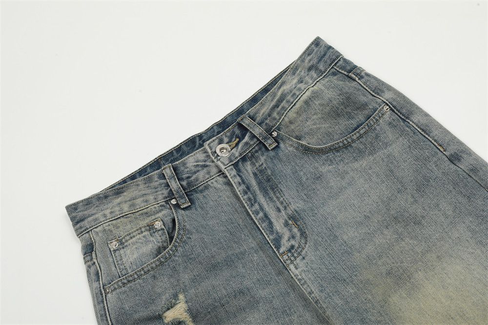 Japanese Brand × Vintage Men's punk distressed loose casual flared ripped jeans Size US 32 / EU 48 - 4 Thumbnail