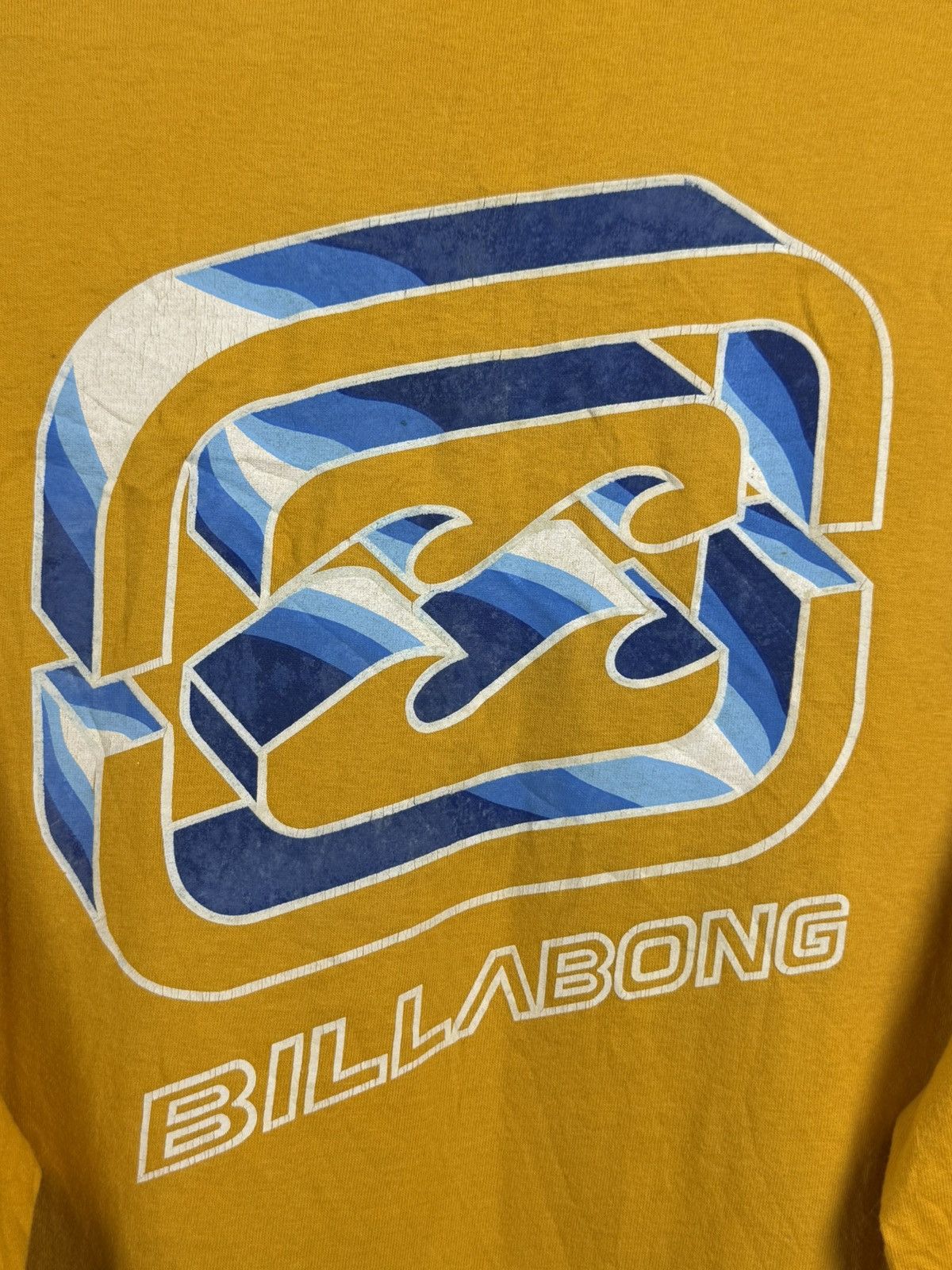 Billabong Vintage 90s Y2K Billabong Big Double Logo Yellow Longsleeve Size US L / EU 52-54 / 3 - 11 Thumbnail