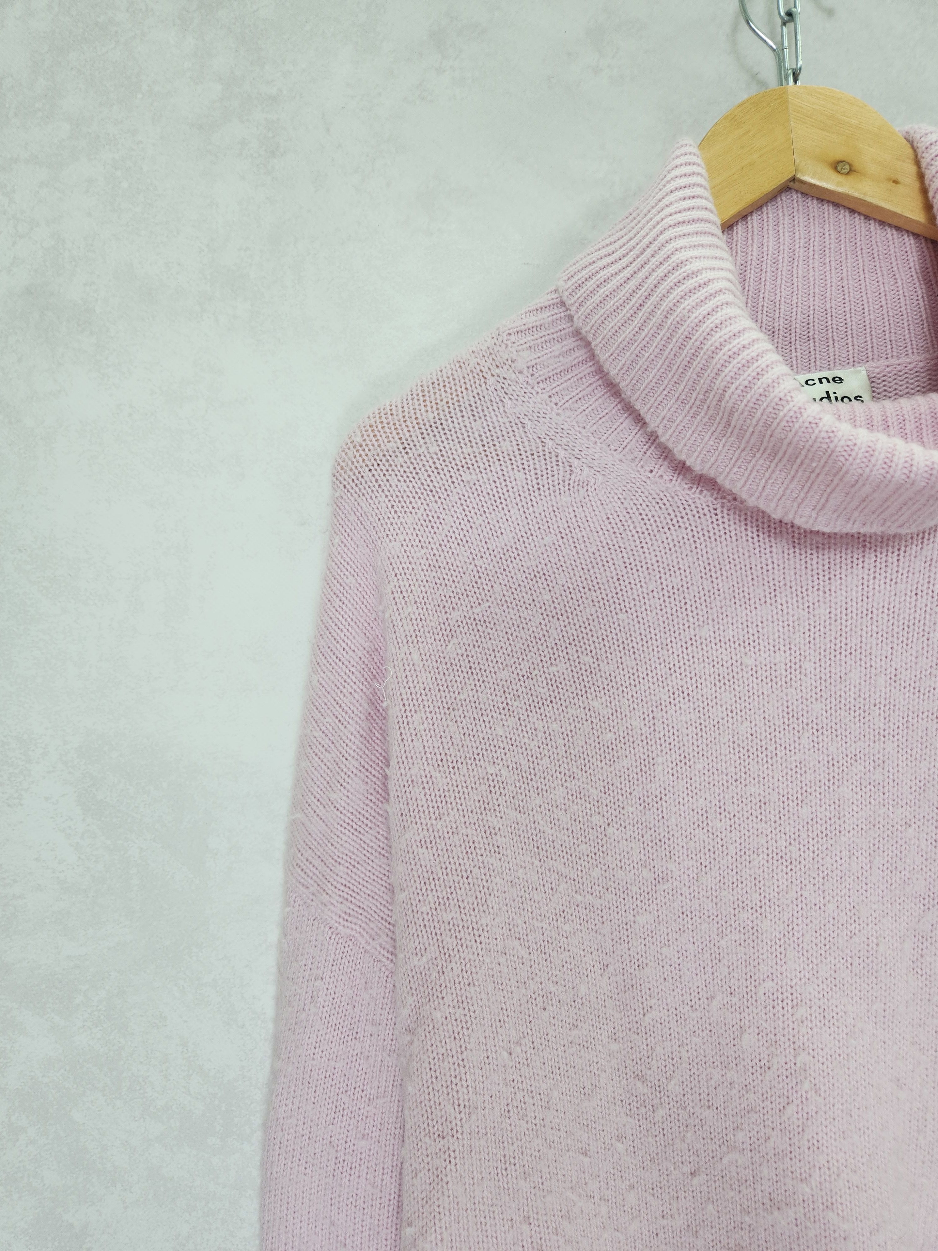 Acne Studios Rare Acne Studio Nyran Wool cshmere high neck pink sweater Size US XXL / EU 58 / 5 - 6 Thumbnail