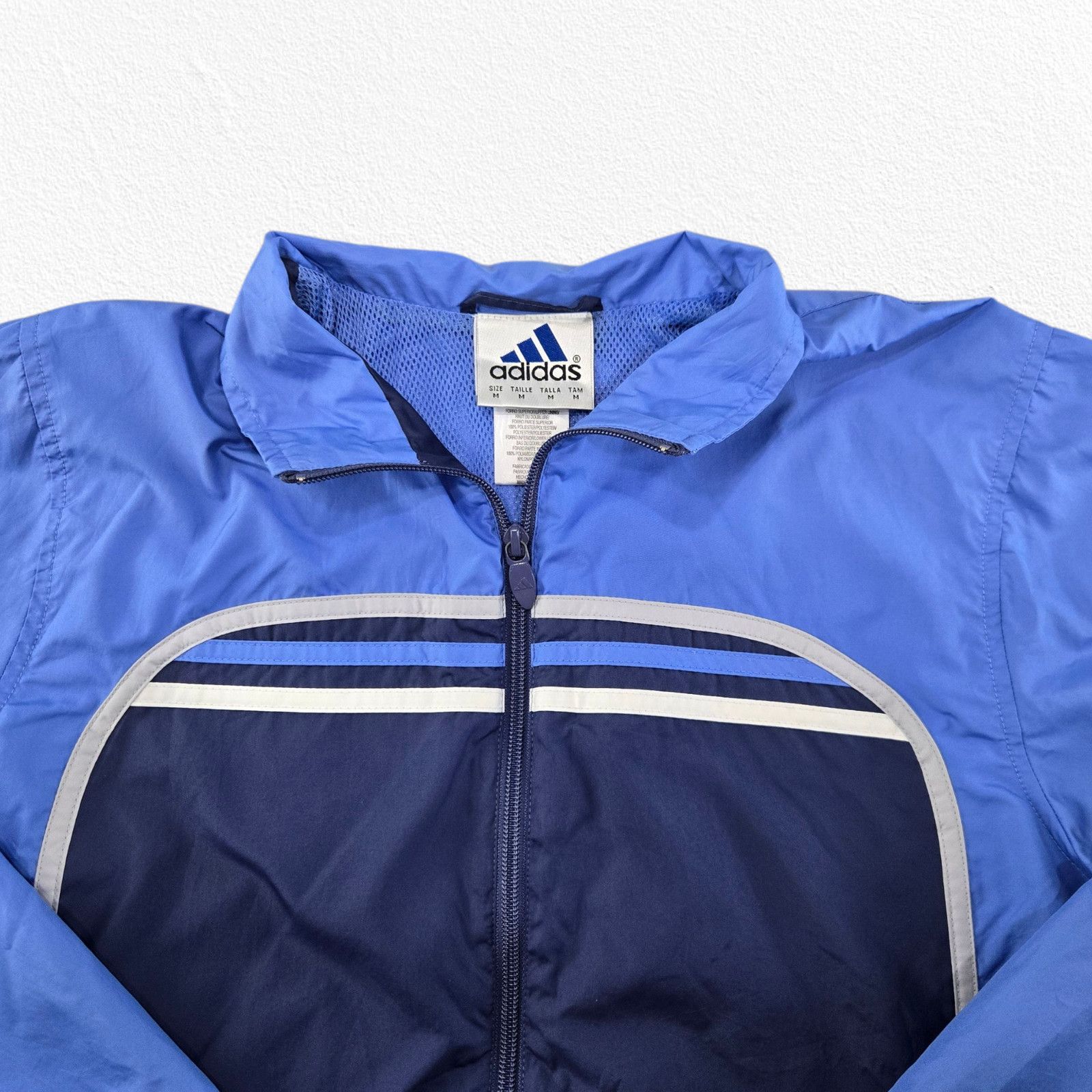 Adidas Y2K Adidas Track Jacket Blue Navy Zip Up Size Medium Size US M / EU 48-50 / 2 - 3 Thumbnail