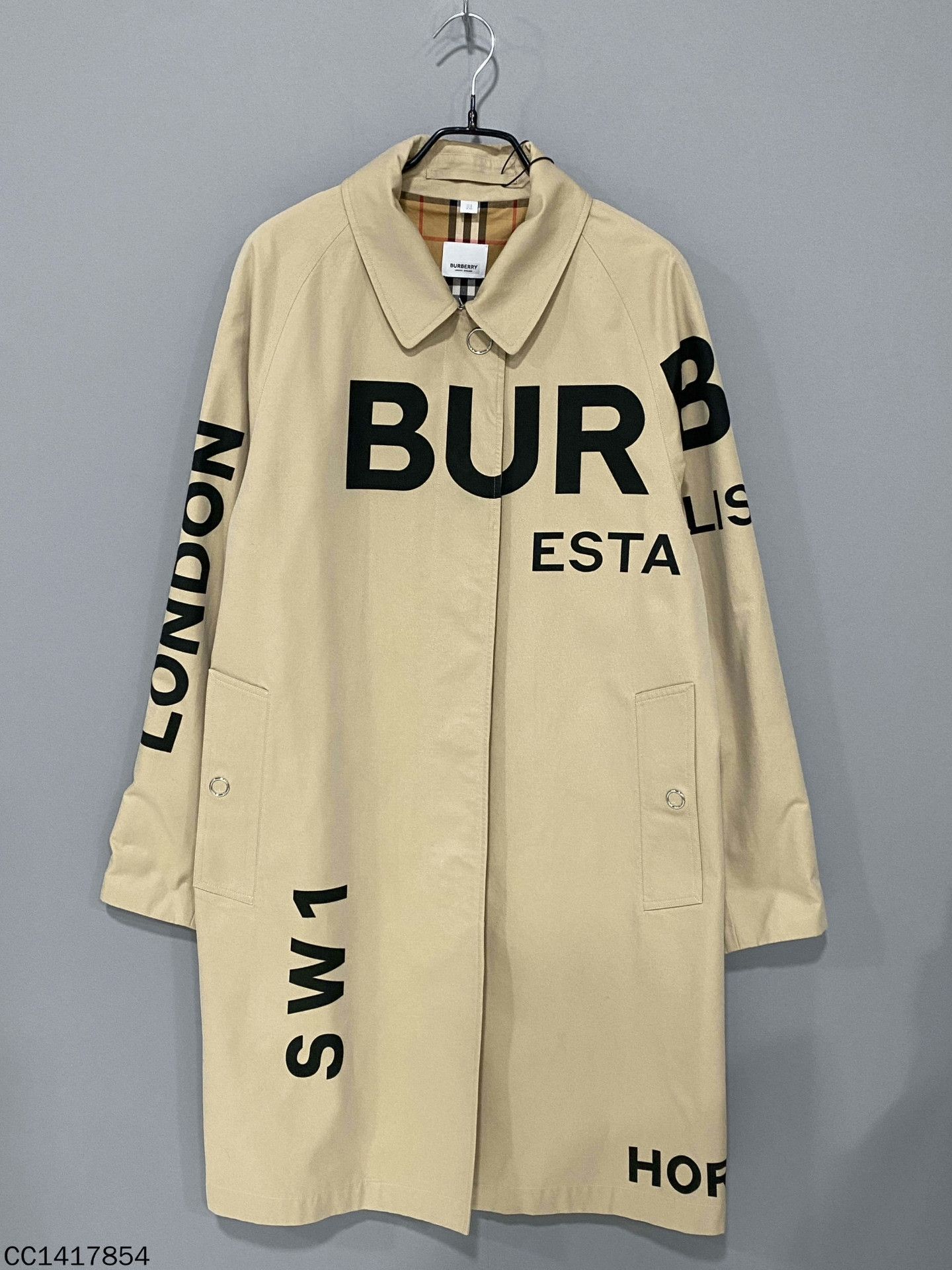 Burberry Burberry Plaid Beige Coat uk_8 Women Size S / US 4 / IT 40 - 1 Thumbnail