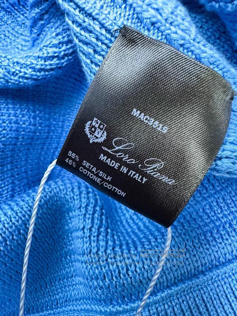 Loro Piana Loro Piana Blue women's ribbed hooded knit top Size M / US 6-8 / IT 42-44 - 6 Thumbnail