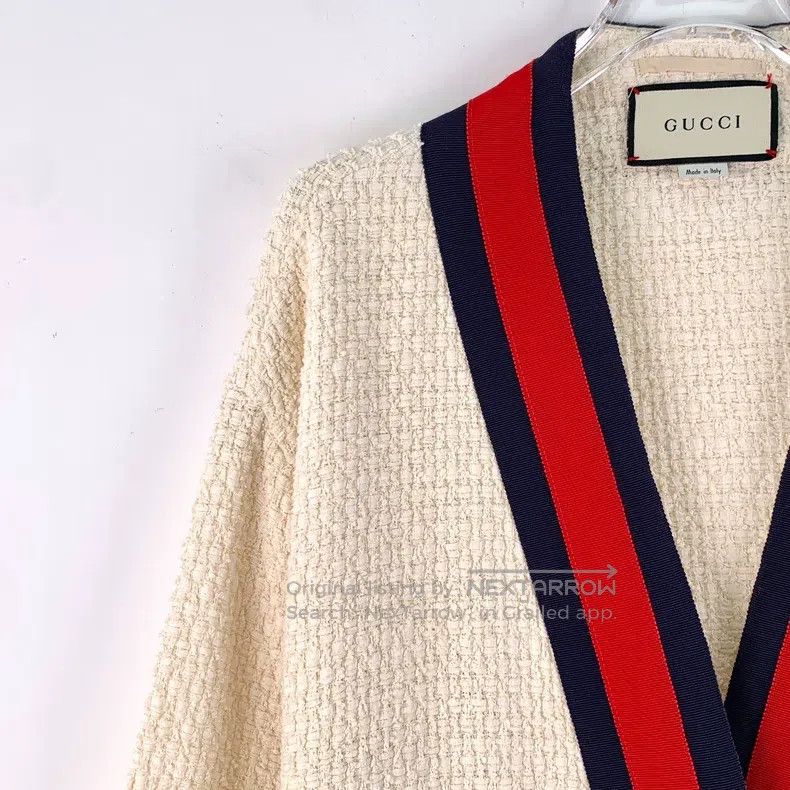 Gucci Gucci Colour block striped cotton V-neck single-breasted l Size XS / US 0-2 / IT 36-38 - 3 Thumbnail