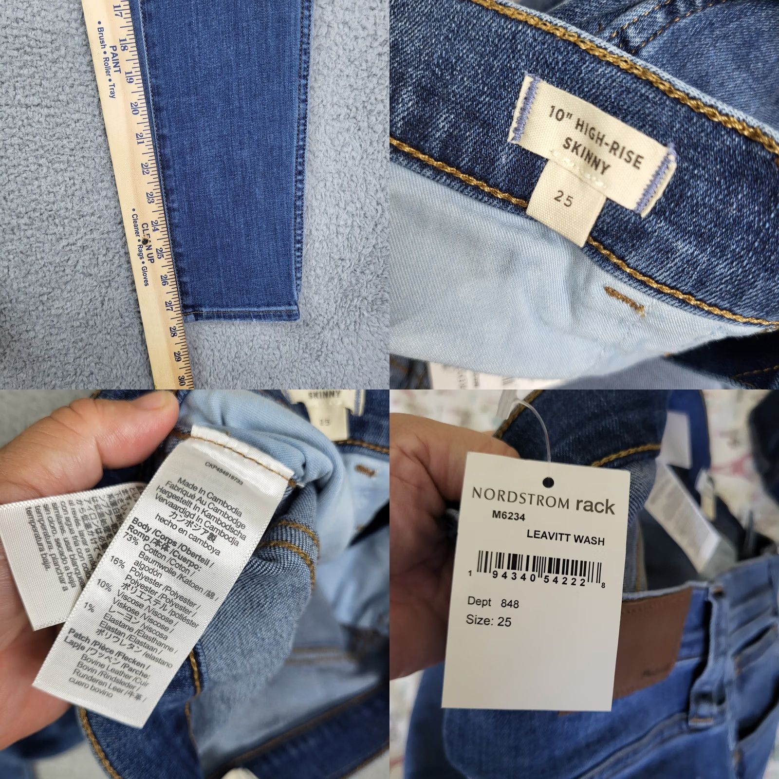 Madewell Madewell Jeans Skinny Denim Blue 10" HIGH-RISE 25 New Womens Regular Size 25 Shirt/Jeans? Size 42" / US 20 - 8 Thumbnail