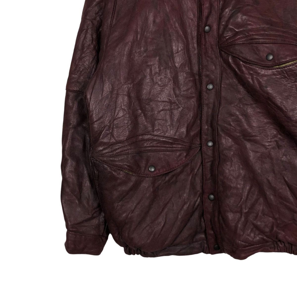 Japanese Brand 🔥VINTAGE BIKER LEATHER JACKET REVERSIBLE FOCARDI ITALY Size US M / EU 48-50 / 2 - 6 Thumbnail