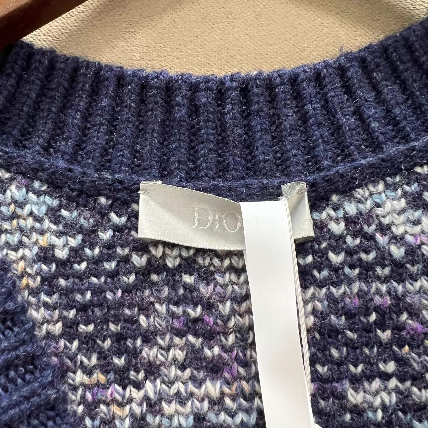 Dior Dior Navy Blue Colorful Oblique Logo Knit Sweater M Size US M / EU 48-50 / 2 - 3 Thumbnail