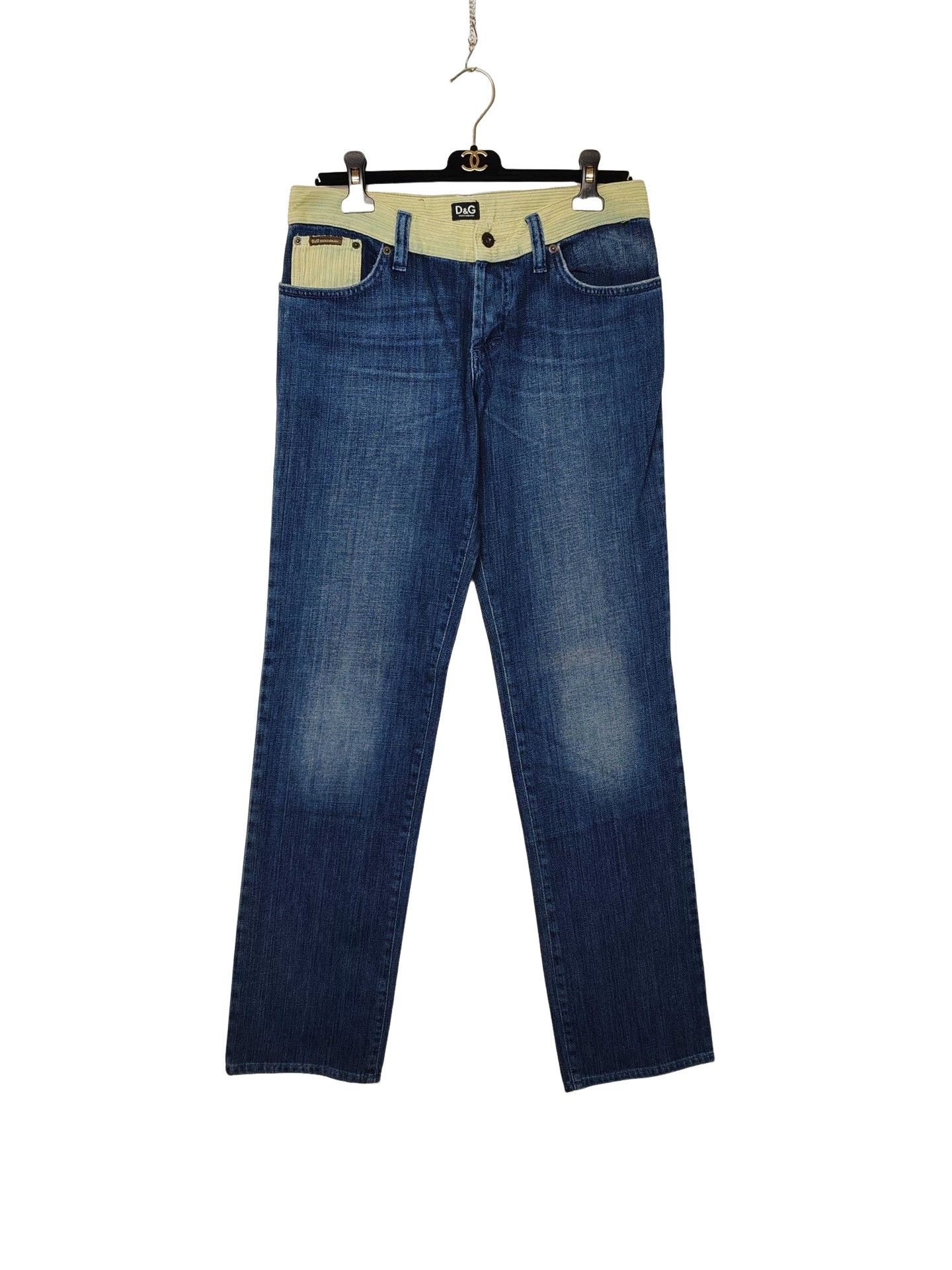 Dolce & Gabbana D&G Corduroy Trim Denim Jeans Size 32 Size US 32 / EU 48 - 1 Thumbnail