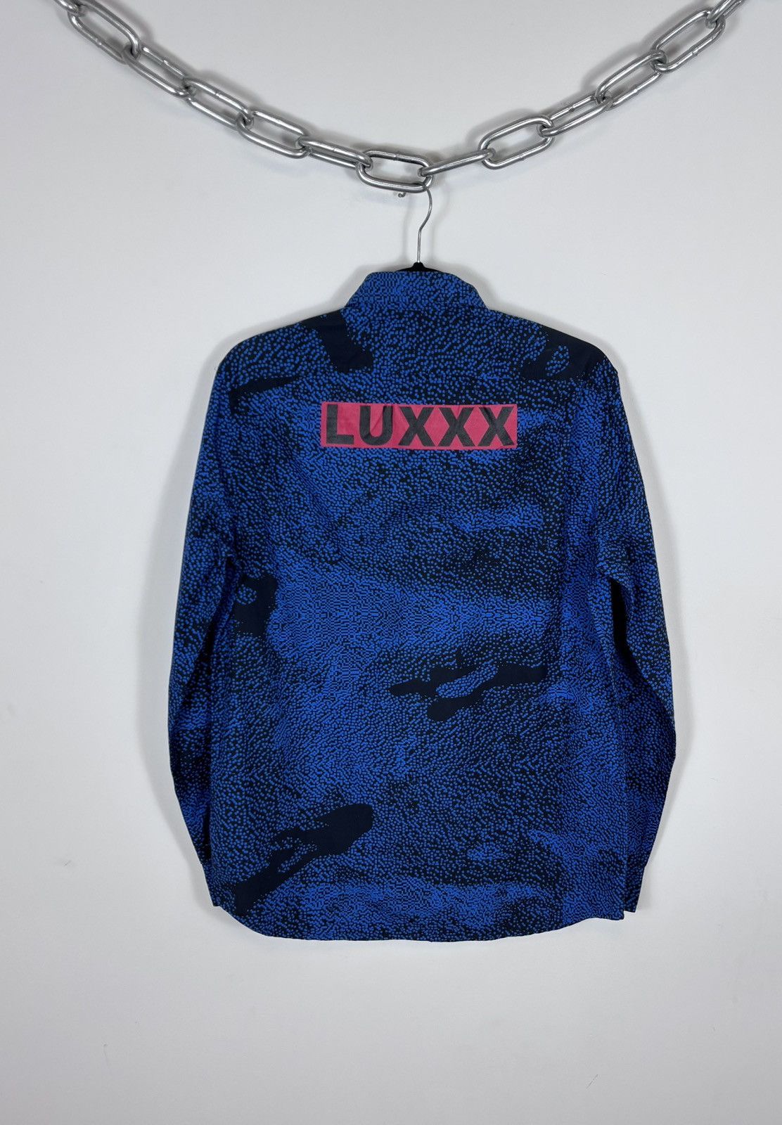 Diesel Diesel Luxx NWT Men’s Blue/Black AOP Long Sleeve Shirt Size US M / EU 48-50 / 2 - 2 Thumbnail