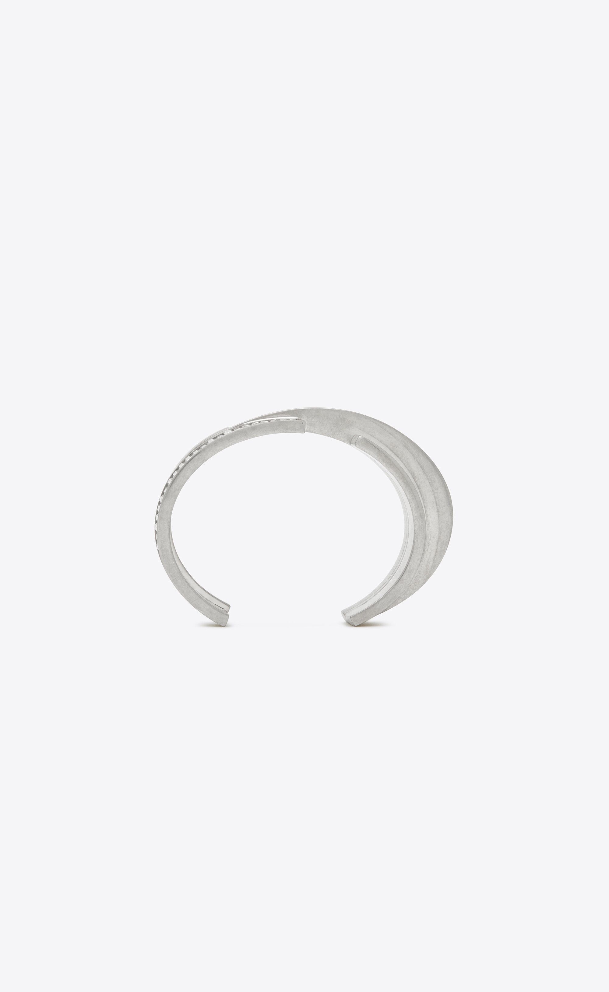 Saint Laurent Paris o1b1hav111124 Size: OS / Cosmic Rhinestone Bracelet Silver Size ONE SIZE - 2 Thumbnail