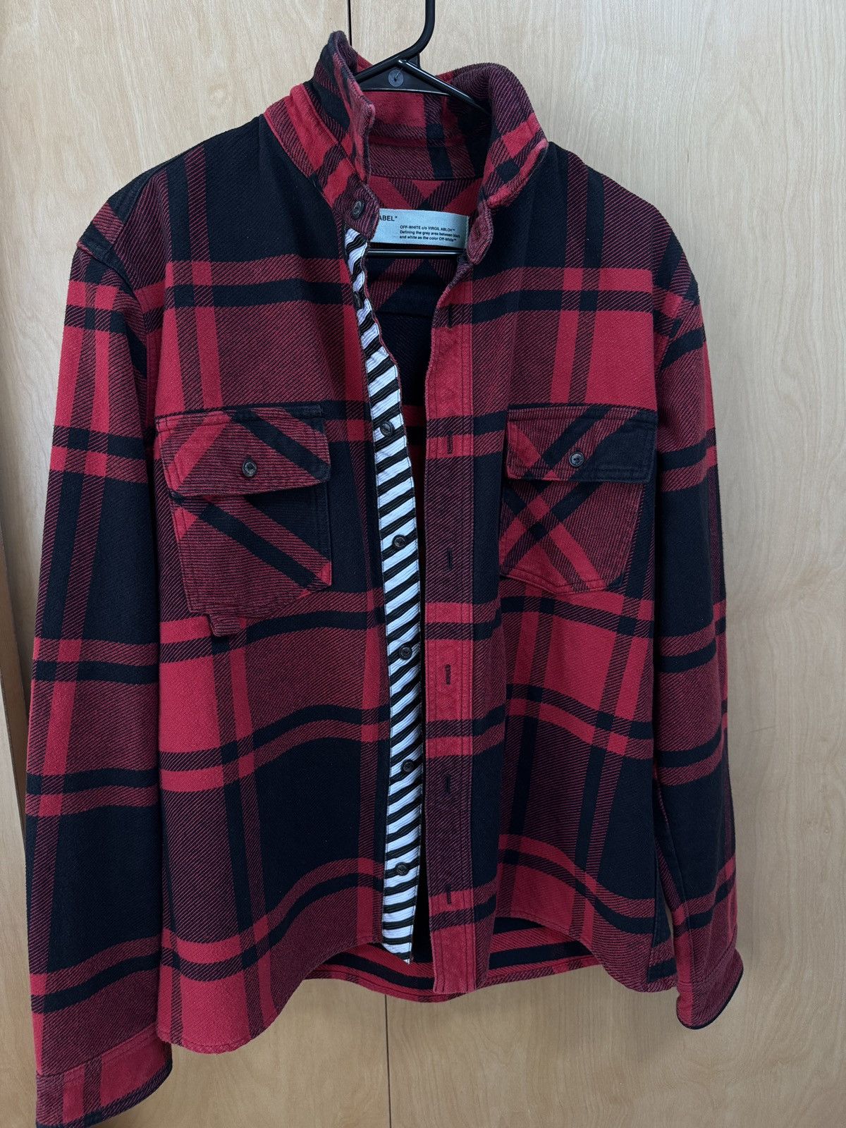 Off-White OFF-WHITE clo VIRGIL ABLOHT™ special edition red flannel Size US L / EU 52-54 / 3 - 1 Thumbnail