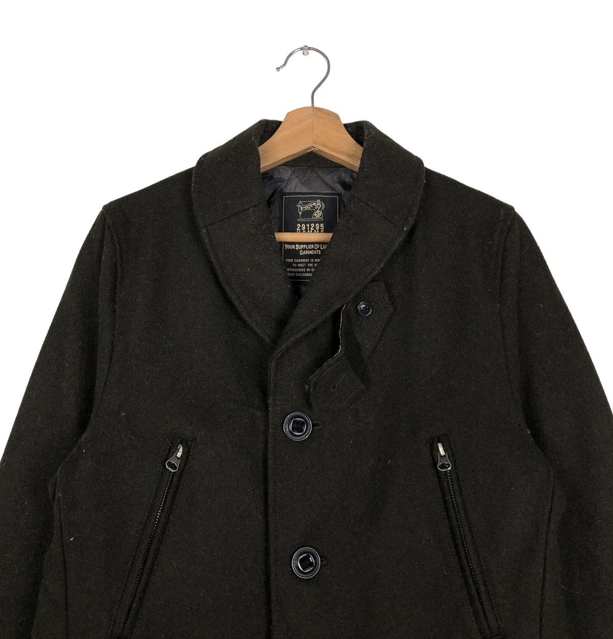 Hysteric Glamour 🔥VINTAGE WOOL BIKER JACKET 291295 HOMME JAPAN DOUBLE COLLAR Size US S / EU 44-46 / 1 - 3 Thumbnail