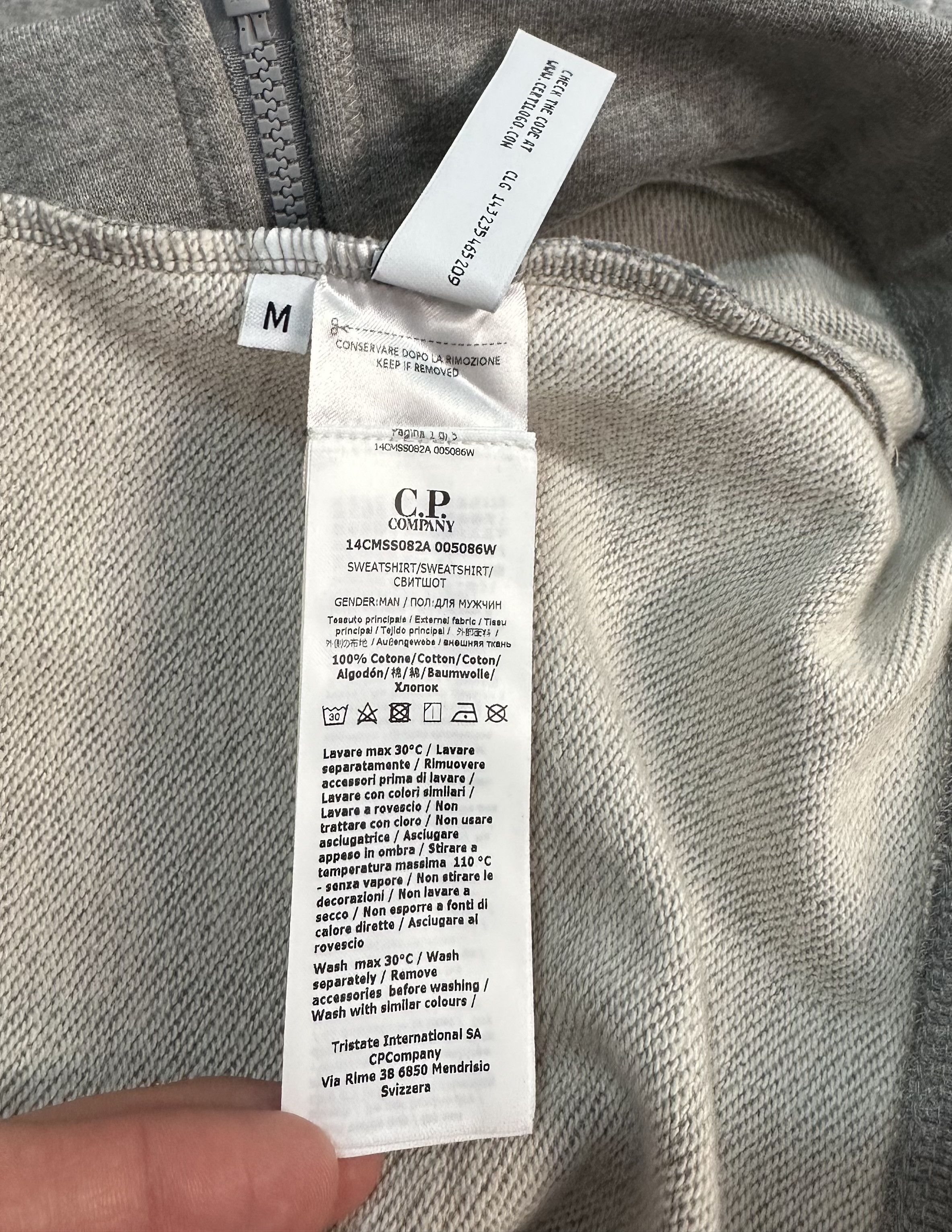 C.P. Company Diagonal Raised Fleece Goggle Zipped Hoodie Size US M / EU 48-50 / 2 - 13 Thumbnail