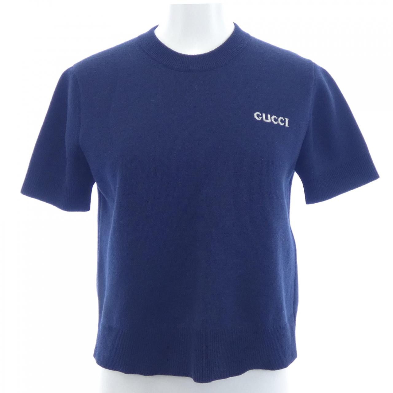 Gucci Gucci Gucci Intercia Wool Knit Top Textile Tops 792130XKD3P DUTY FREE for USA Size ONE SIZE - 1 Thumbnail