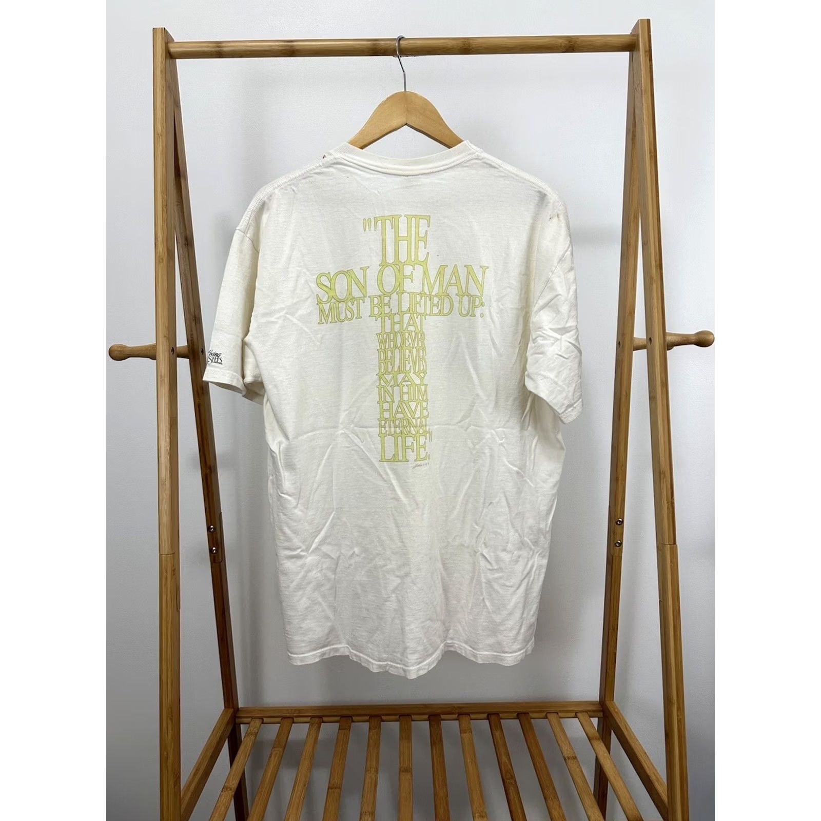 Jerzees VTG Jesus Christian Dying Cross Son Is Lifted T-Shirt XL Men White Jerzees Shirt Size US XL / EU 56 / 4 - 2 Thumbnail