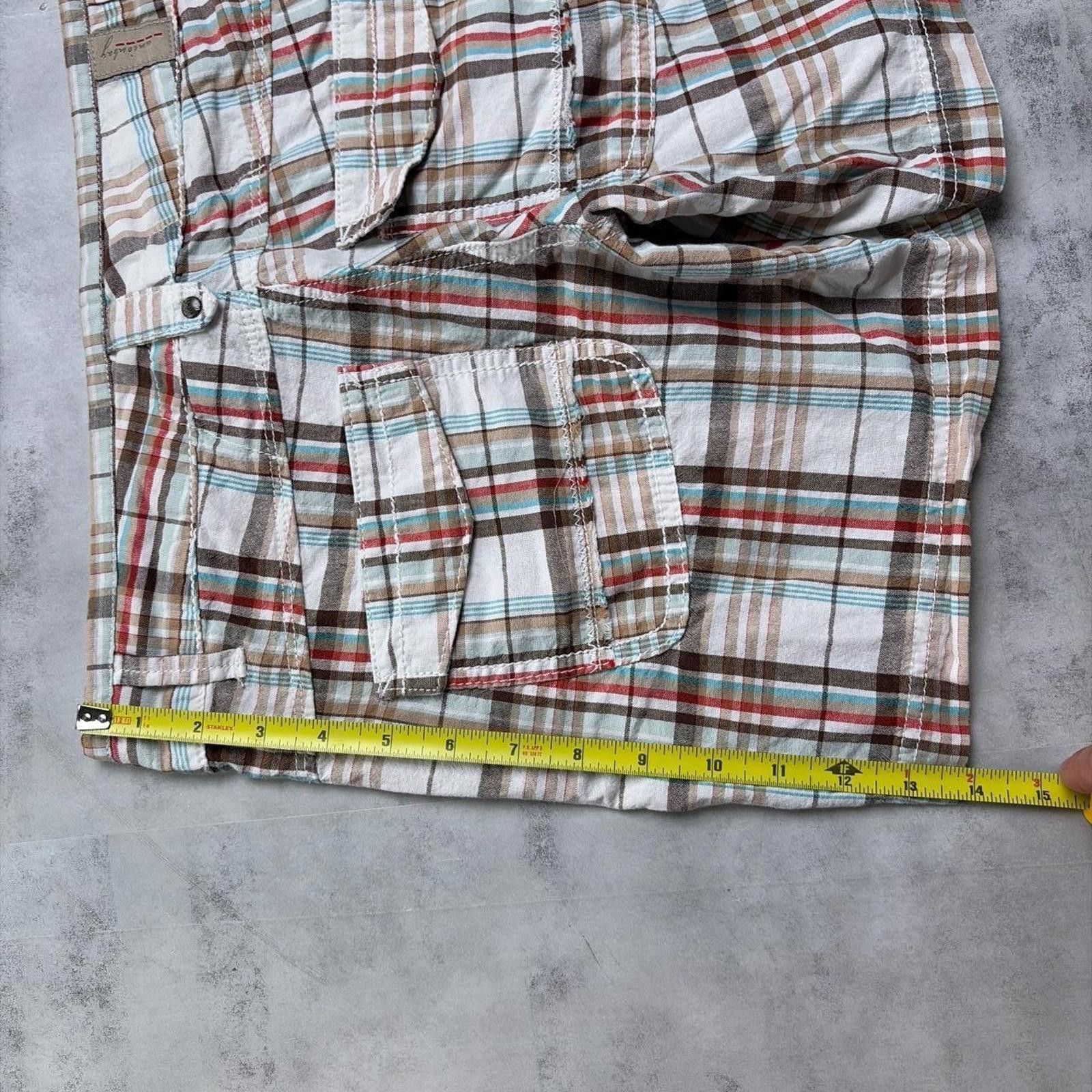 UNIONBAY Y2K Plaid Union Bay Grunge Mini Cargo Skater Shorts Size 31" - 8 Thumbnail