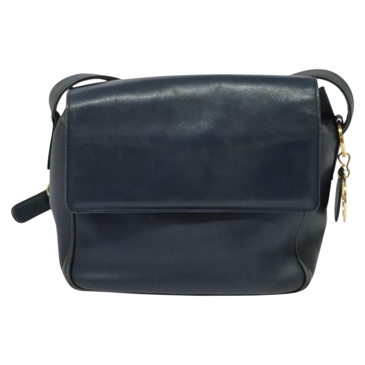 Dior DIOR Shoulder Bag Leather Navy Gold Size ONE SIZE - 2 Thumbnail