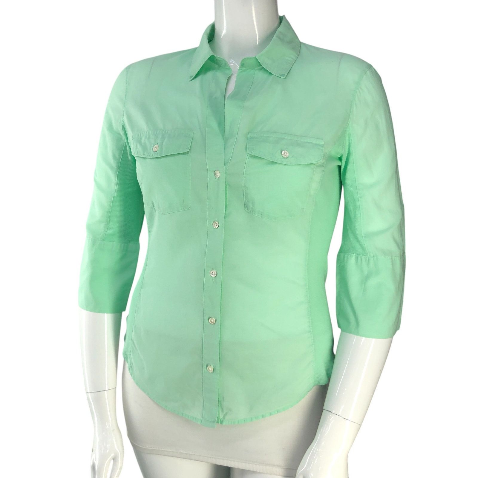 James Perse James Perse Size 3 US L Top 3/4 Sleeve Button Up *BLEMISH Size L / US 10 / IT 46 - 1 Thumbnail