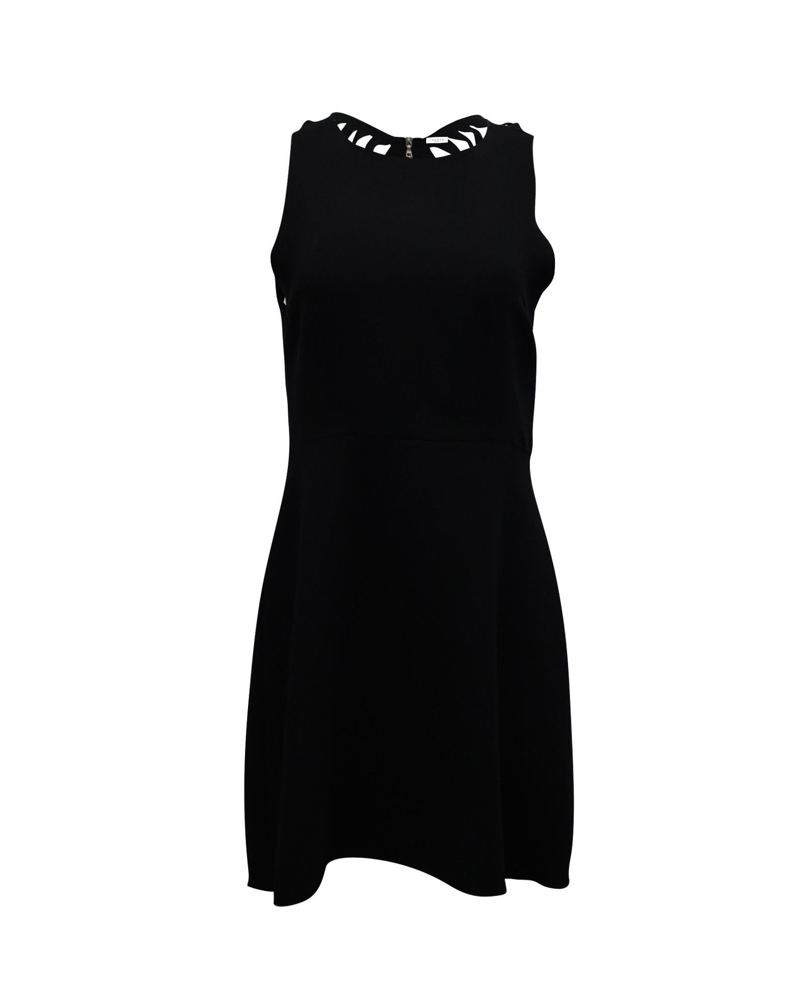 Sandro Sandro Paris Cut-Out Back Mini Dress in Black Polyester Size S / US 4 / IT 40 - 1 Thumbnail
