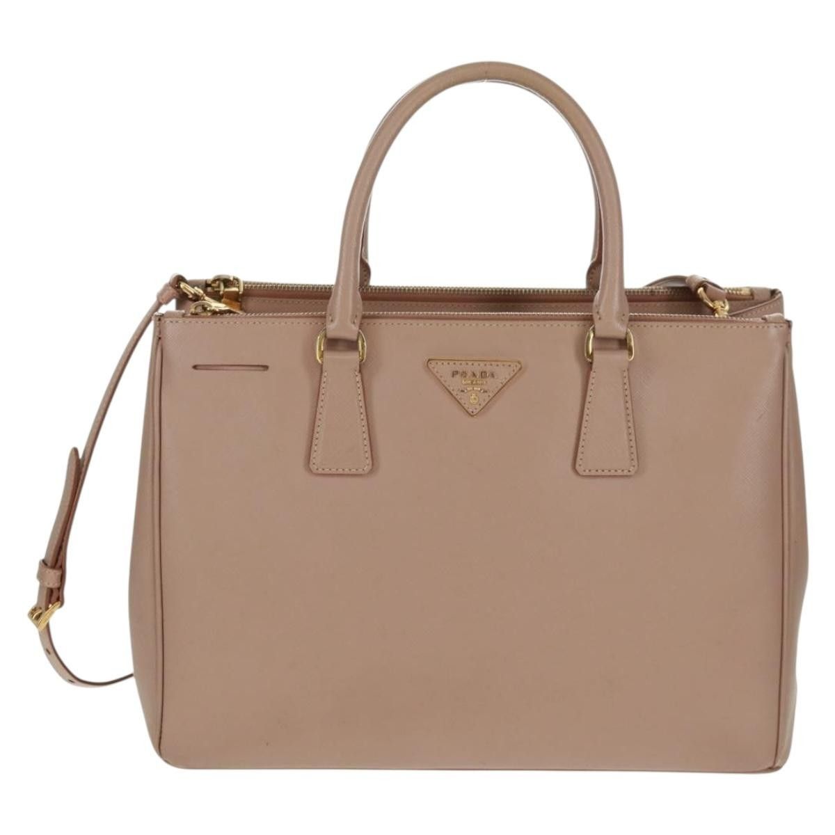 Prada Prada Double Zip Lux Tote Saffiano Leather Size ONE SIZE - 1 Thumbnail