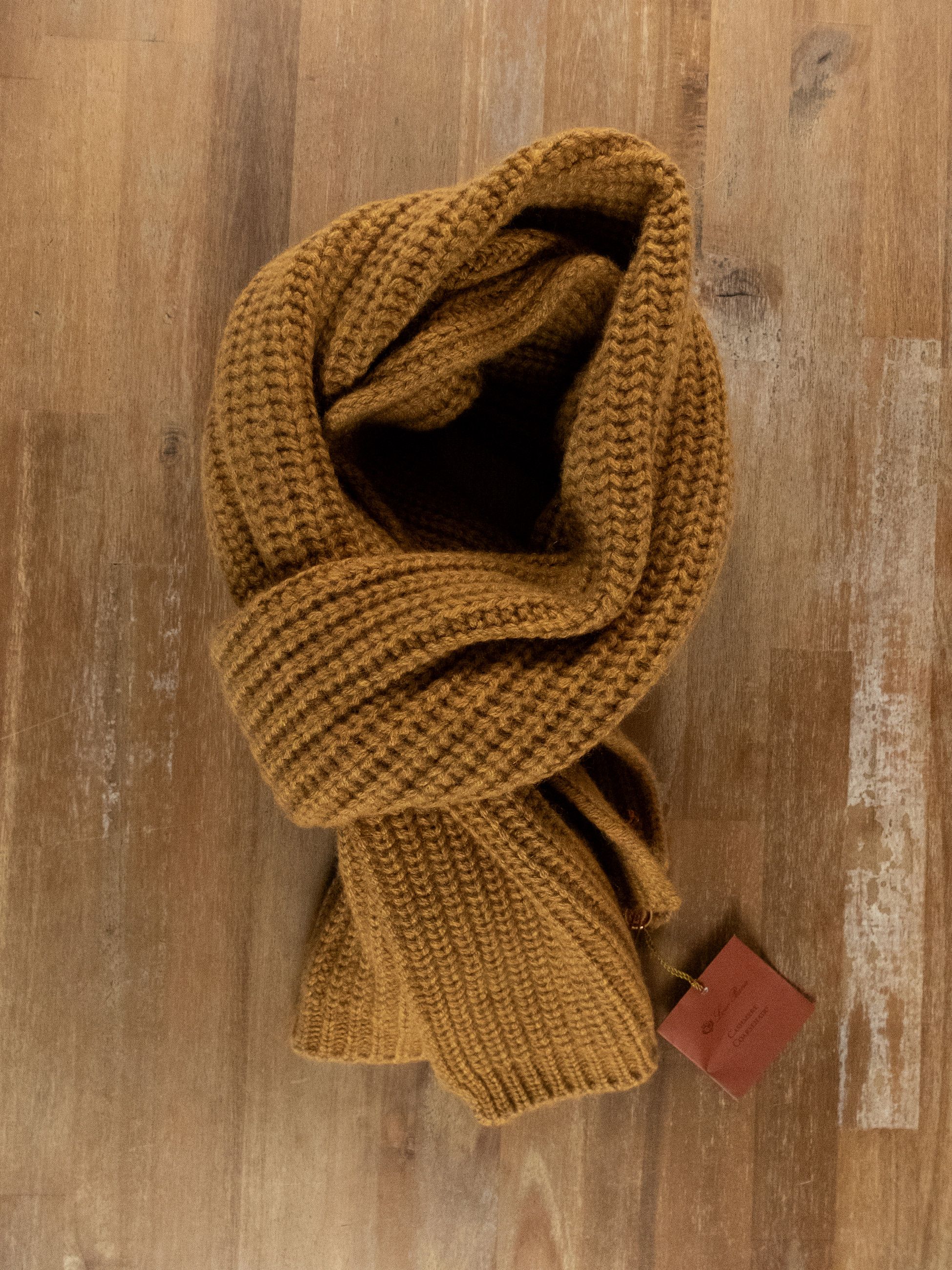 Loro Piana LORO PIANA Davenport mustard yellow ribbed cashmere scarf Size ONE SIZE - 5 Thumbnail