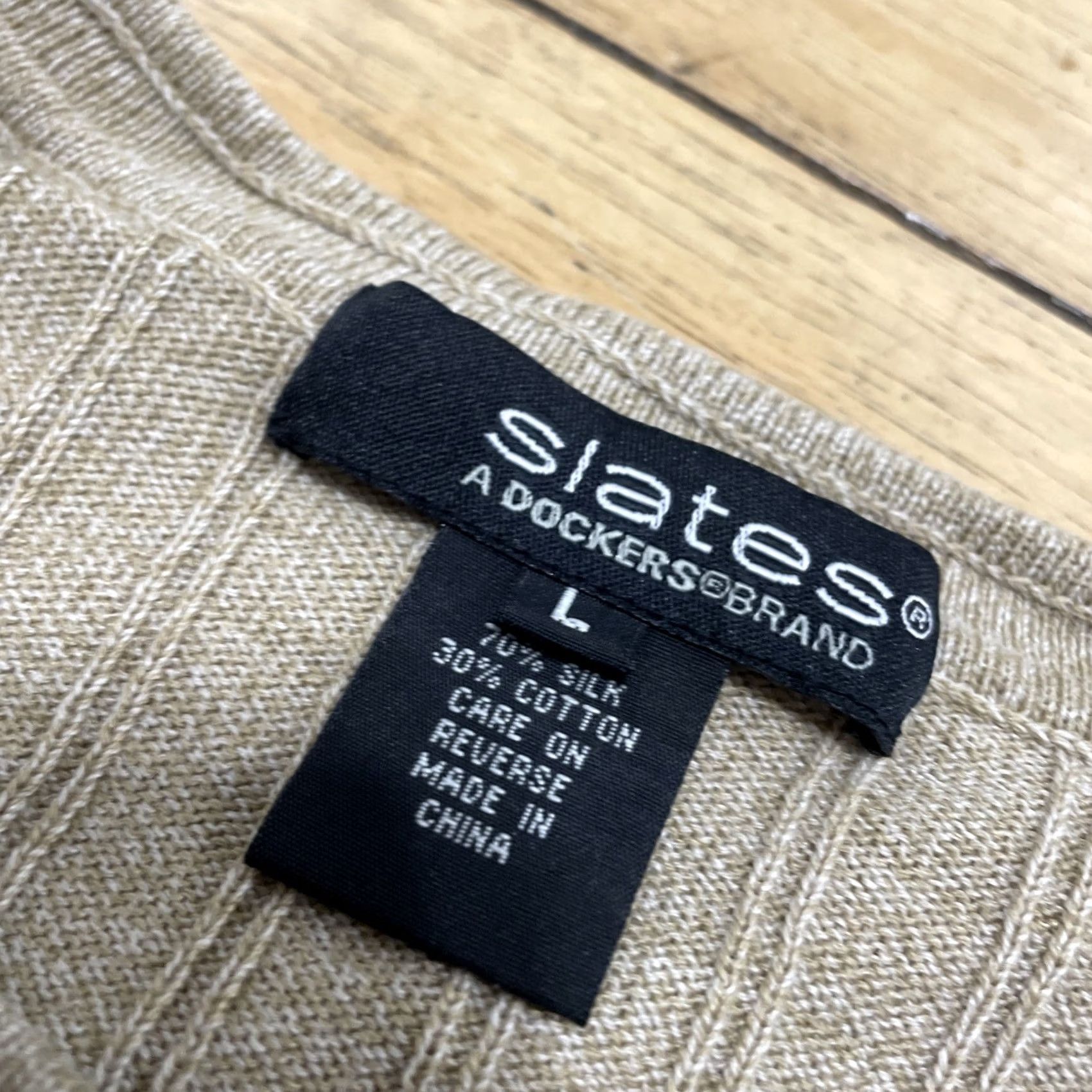 Vintage VINTAGE Slates 90s Silk Sweater Cowl Men L Brown Ribbed Long Sleeve Capsule Minimal Capsule Wardrobe 90s Mens Sweater Size US L / EU 52-54 / 3 - 4 Thumbnail