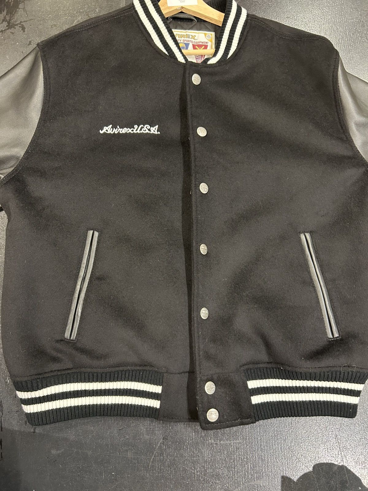 Avirex Avirex USA Wool/Leather Varsity Bomber Size US XL / EU 56 / 4 - 3 Thumbnail