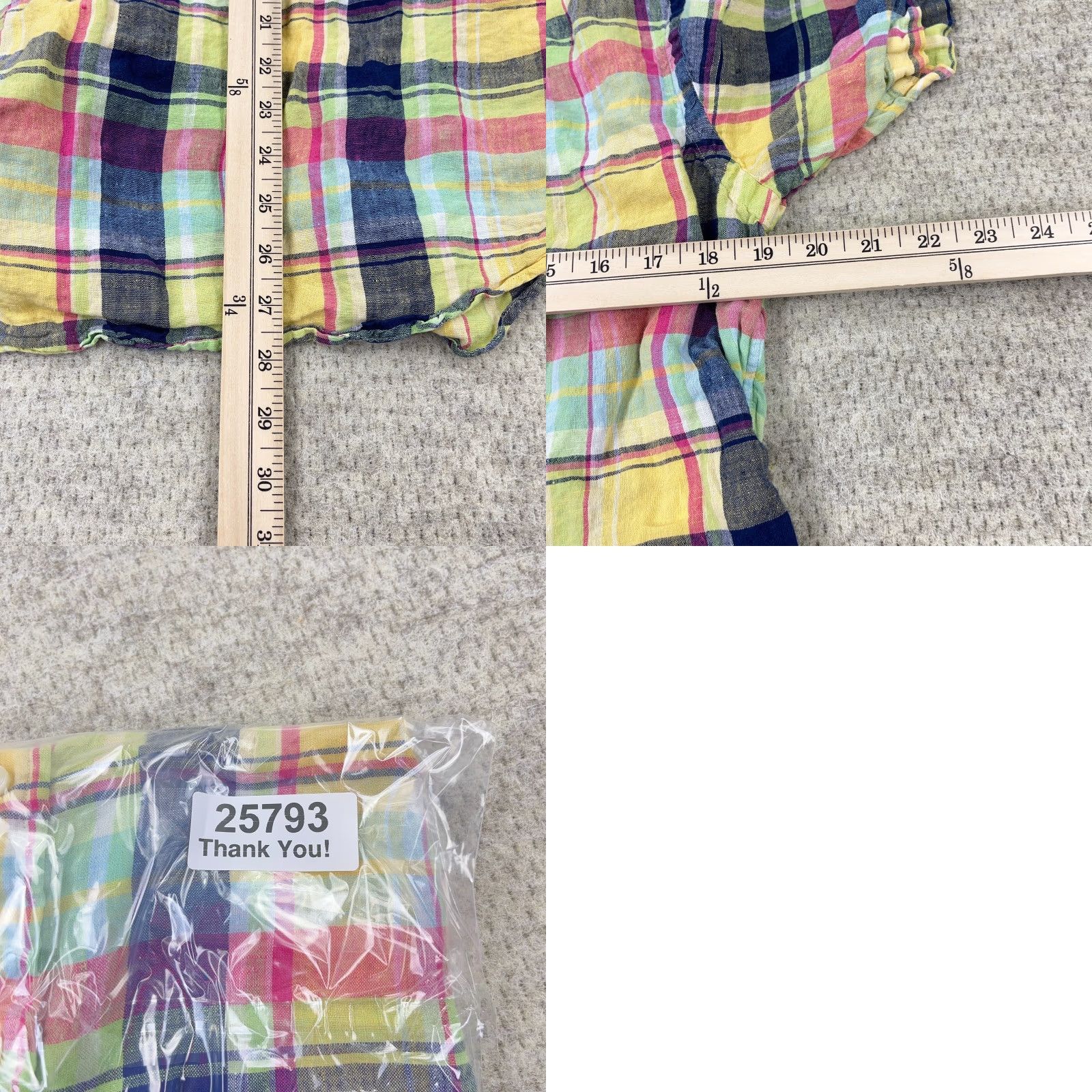 Ralph Lauren Ralph Lauren Linen Shirt Men L Yellow Pink Blue Button Up Tartan Plaid Prep Shirt Size US L / EU 52-54 / 3 - 8 Thumbnail