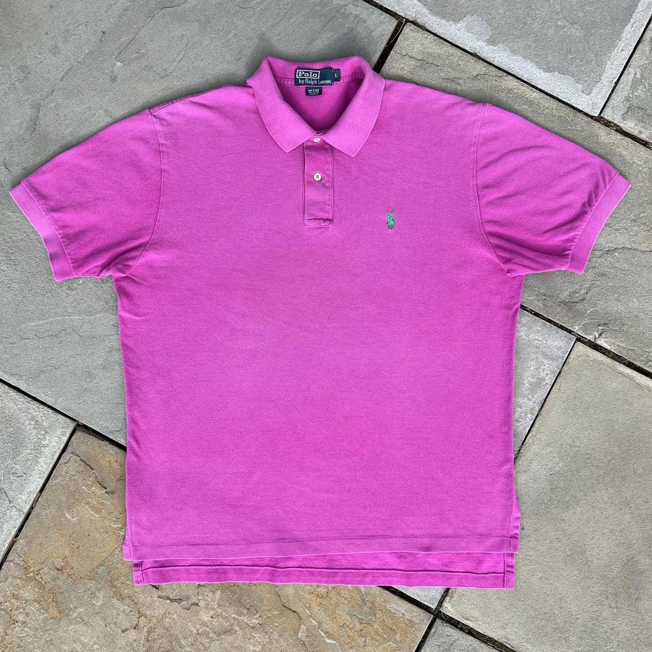 Polo Ralph Lauren × Ralph Lauren Vintage 90s Polo by Ralph Lauren Pink Classic Polo Size US L / EU 52-54 / 3 - 1 Thumbnail