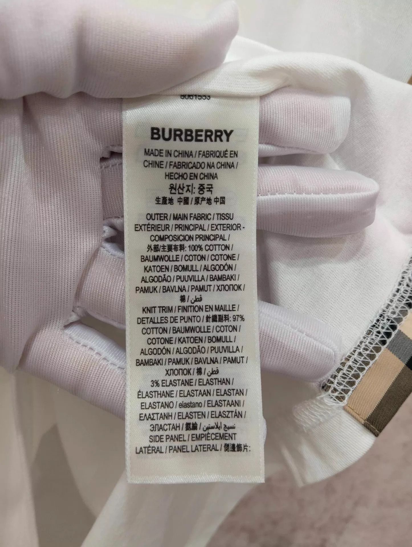 Burberry Burberry Side Check Short Sleeve T-Shirt L Size US L / EU 52-54 / 3 - 5 Thumbnail